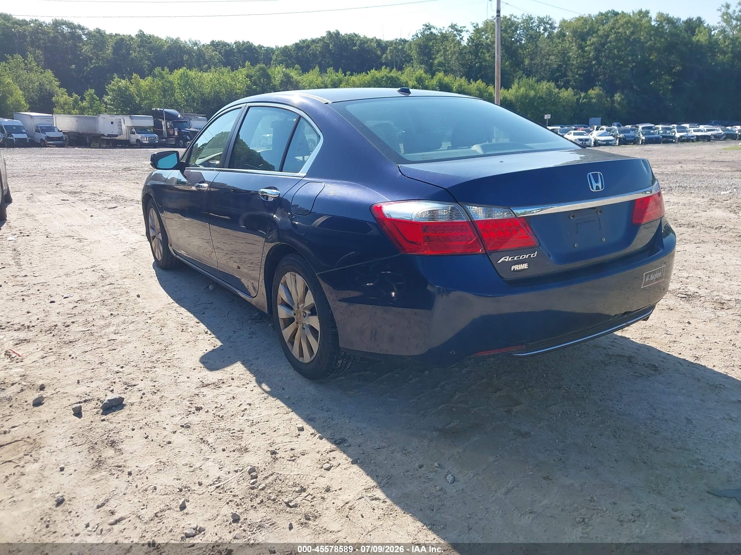2013 Honda Accord Ex-l Blue vin: 1HGCR2F82DA096128