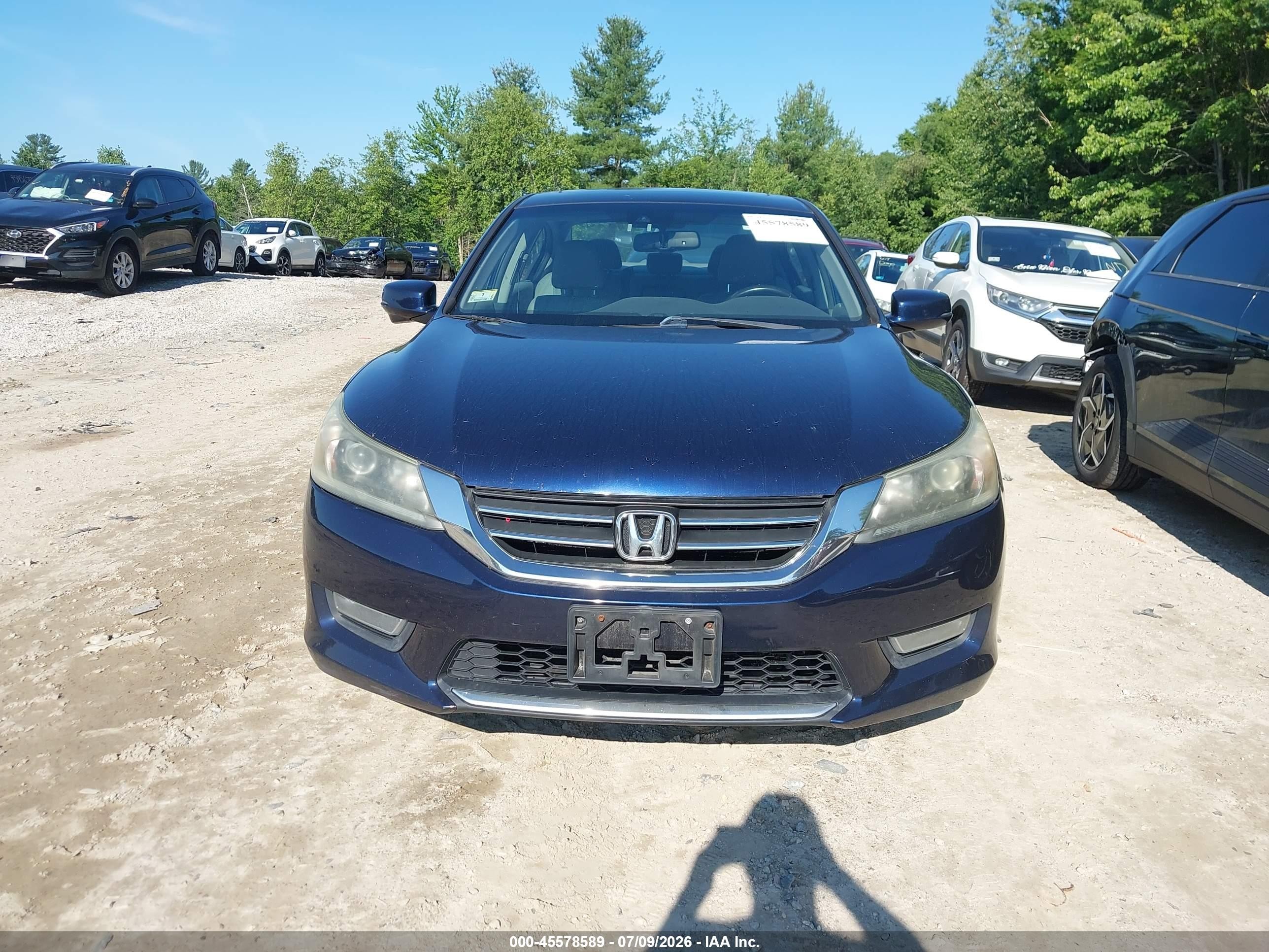 2013 Honda Accord Ex-l Blue vin: 1HGCR2F82DA096128