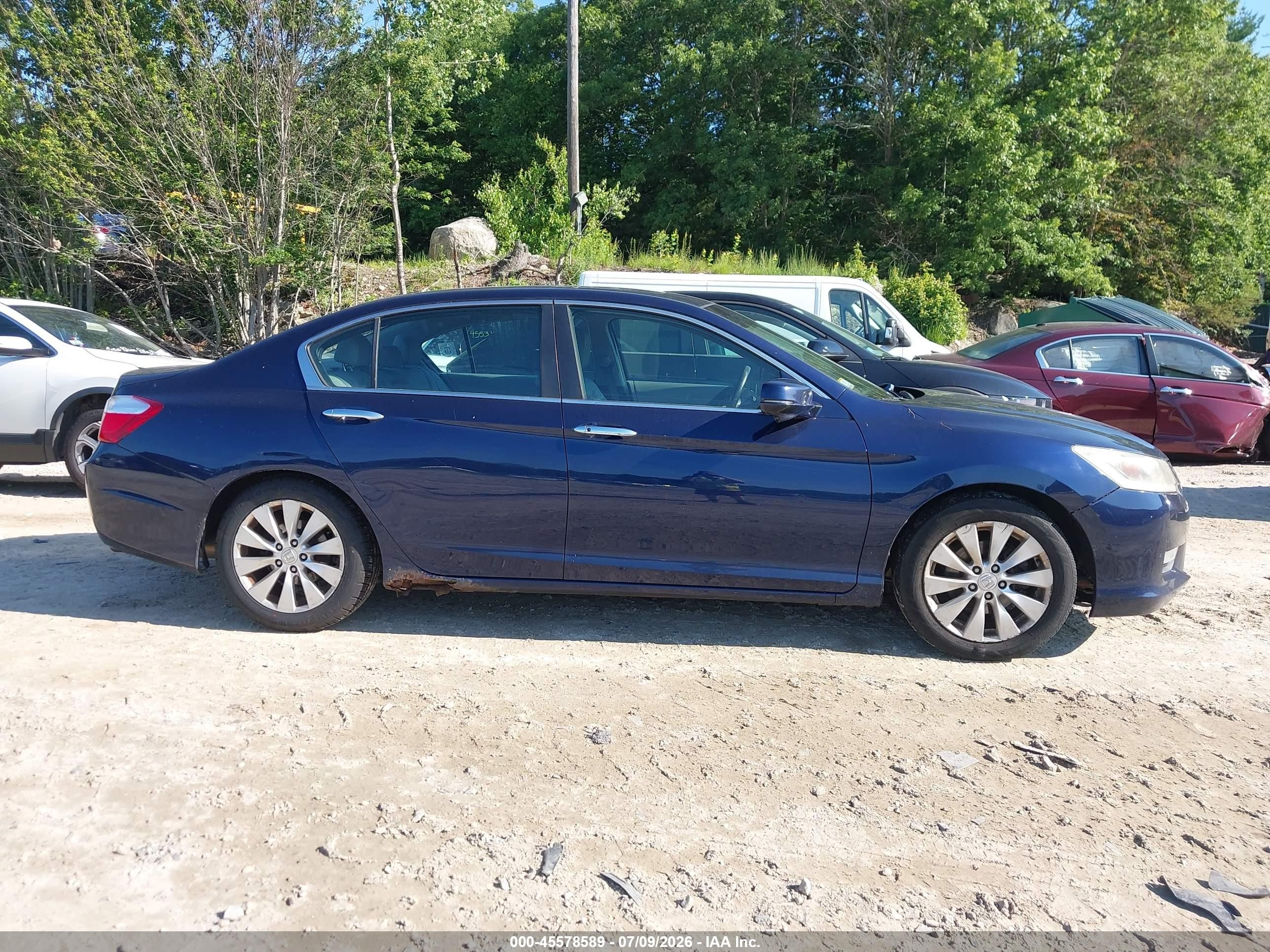 2013 Honda Accord Ex-l Blue vin: 1HGCR2F82DA096128