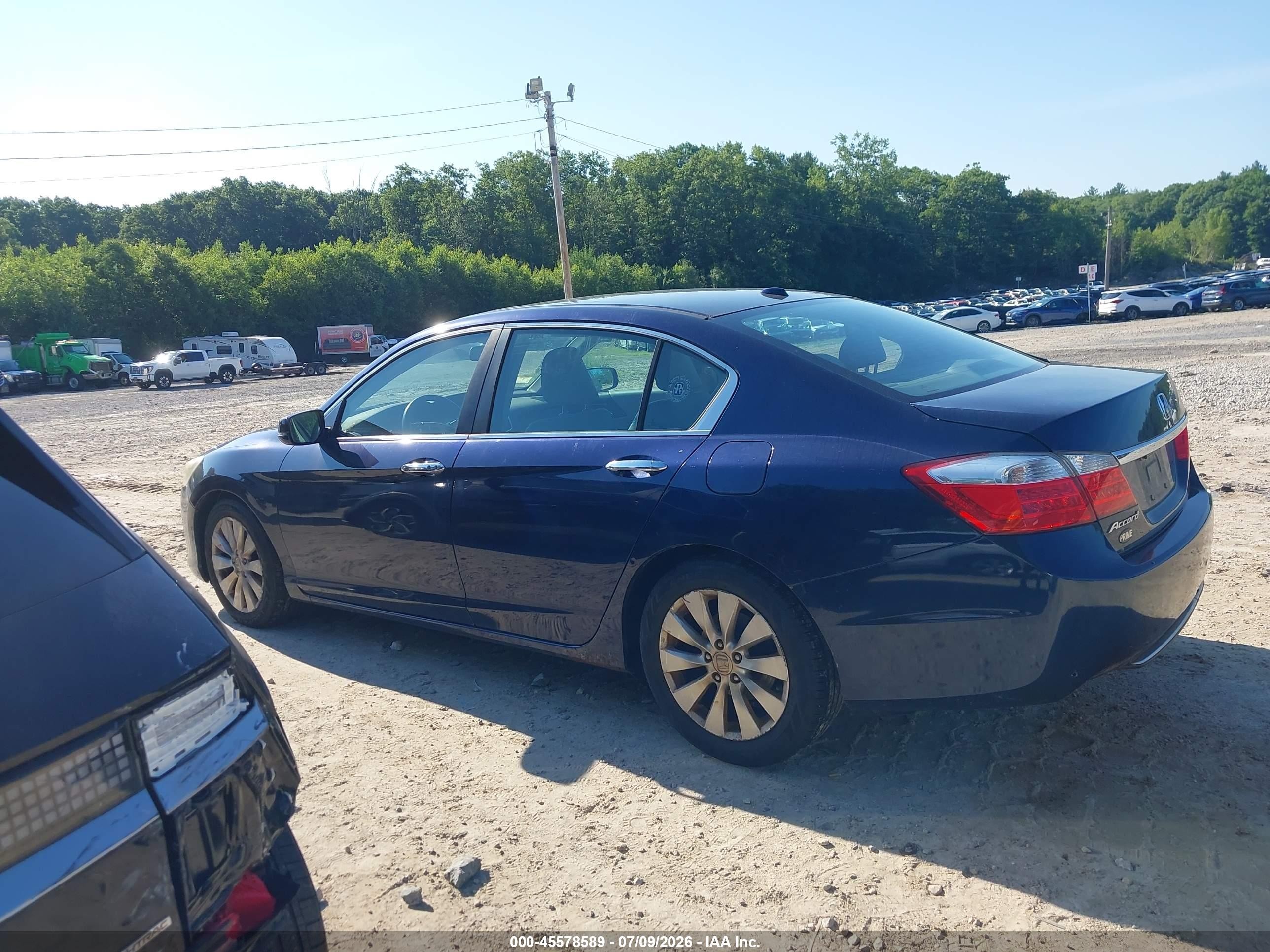 2013 Honda Accord Ex-l Blue vin: 1HGCR2F82DA096128