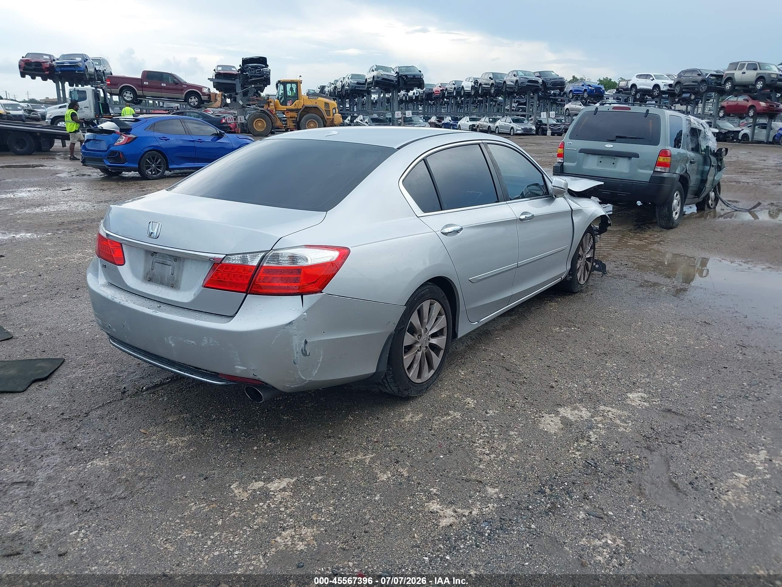2013 Honda Accord Ex-l Silver vin: 1HGCR2F82DA136577