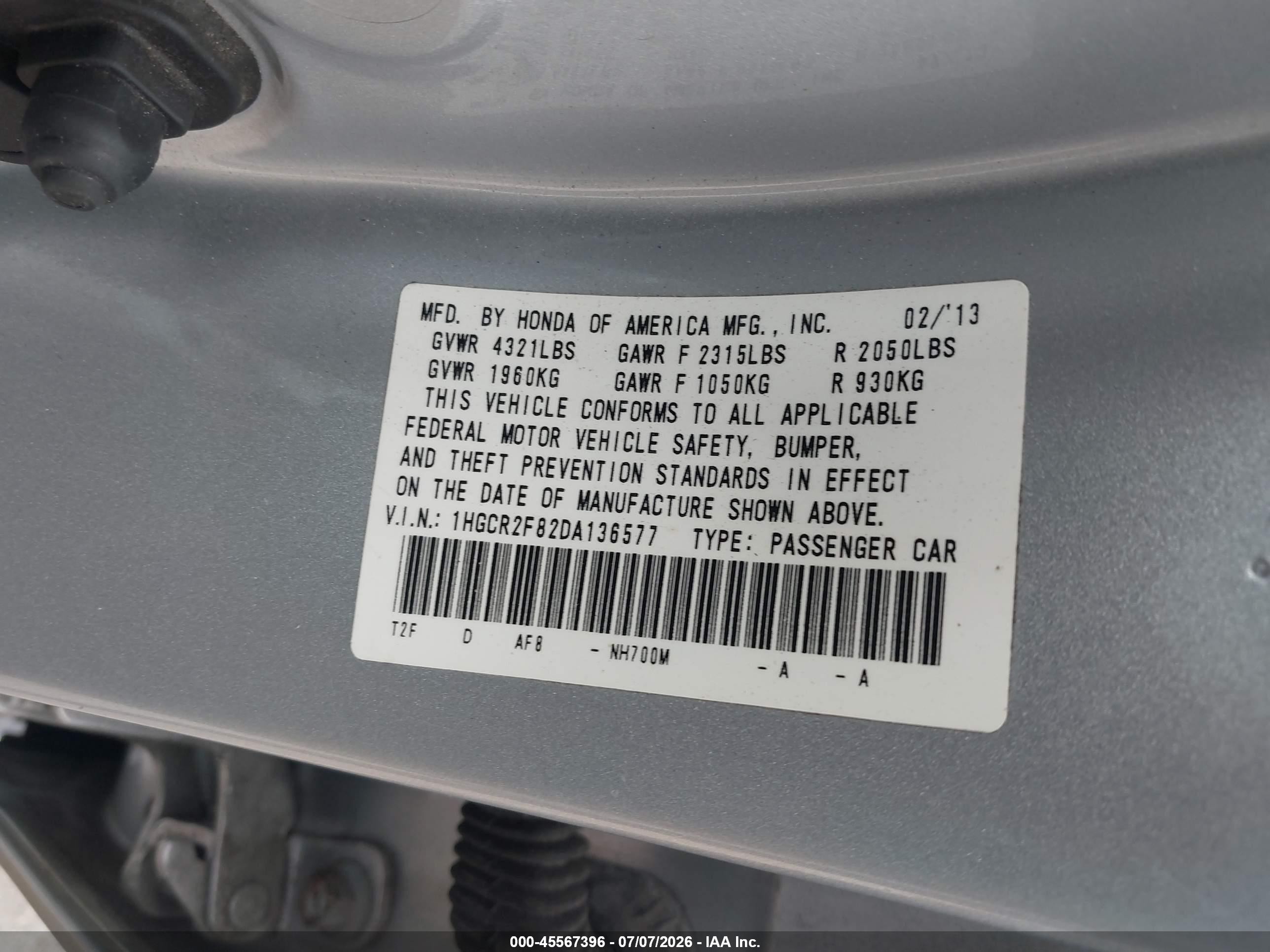 2013 Honda Accord Ex-l Silver vin: 1HGCR2F82DA136577