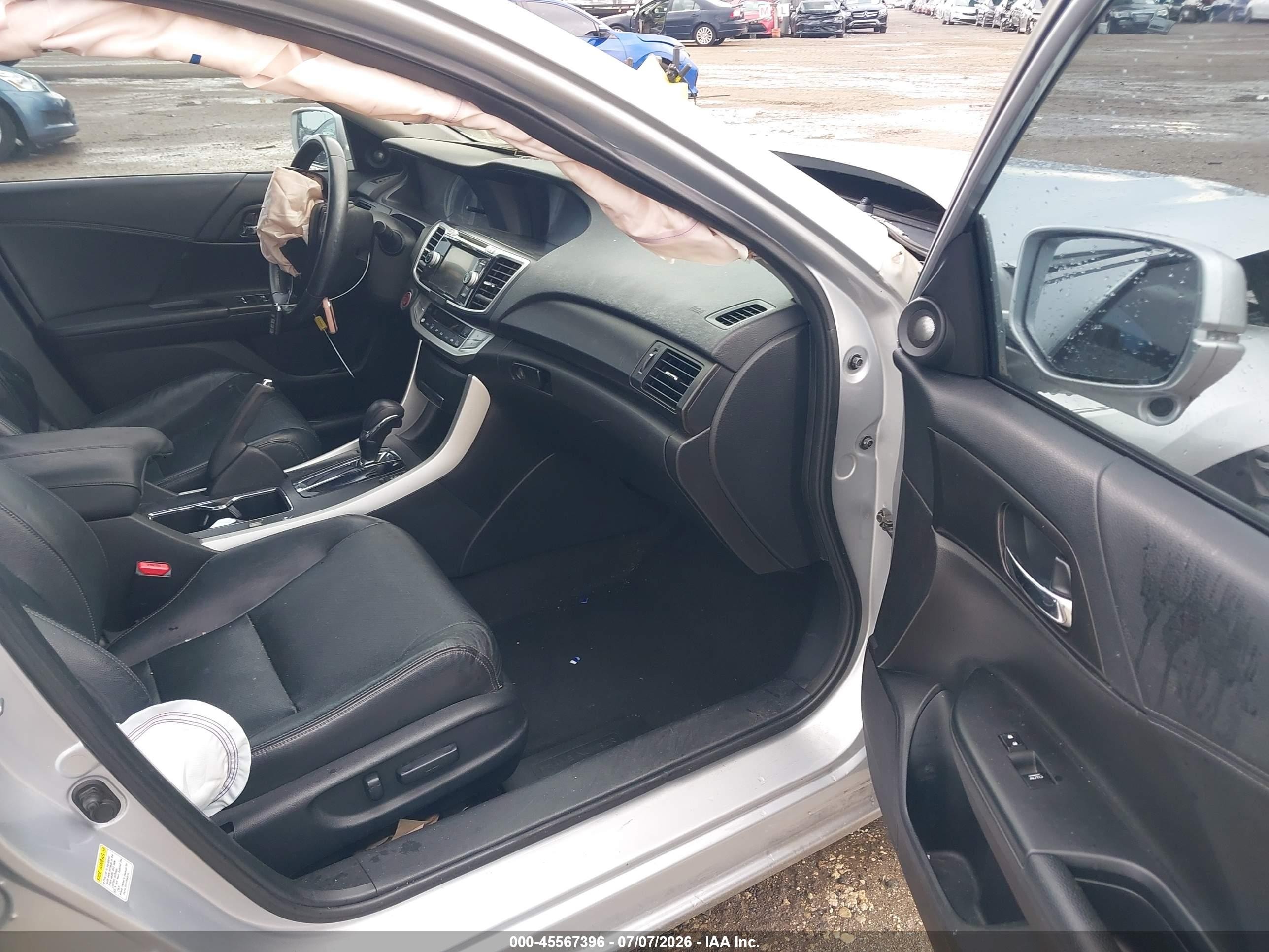 2013 Honda Accord Ex-l Silver vin: 1HGCR2F82DA136577