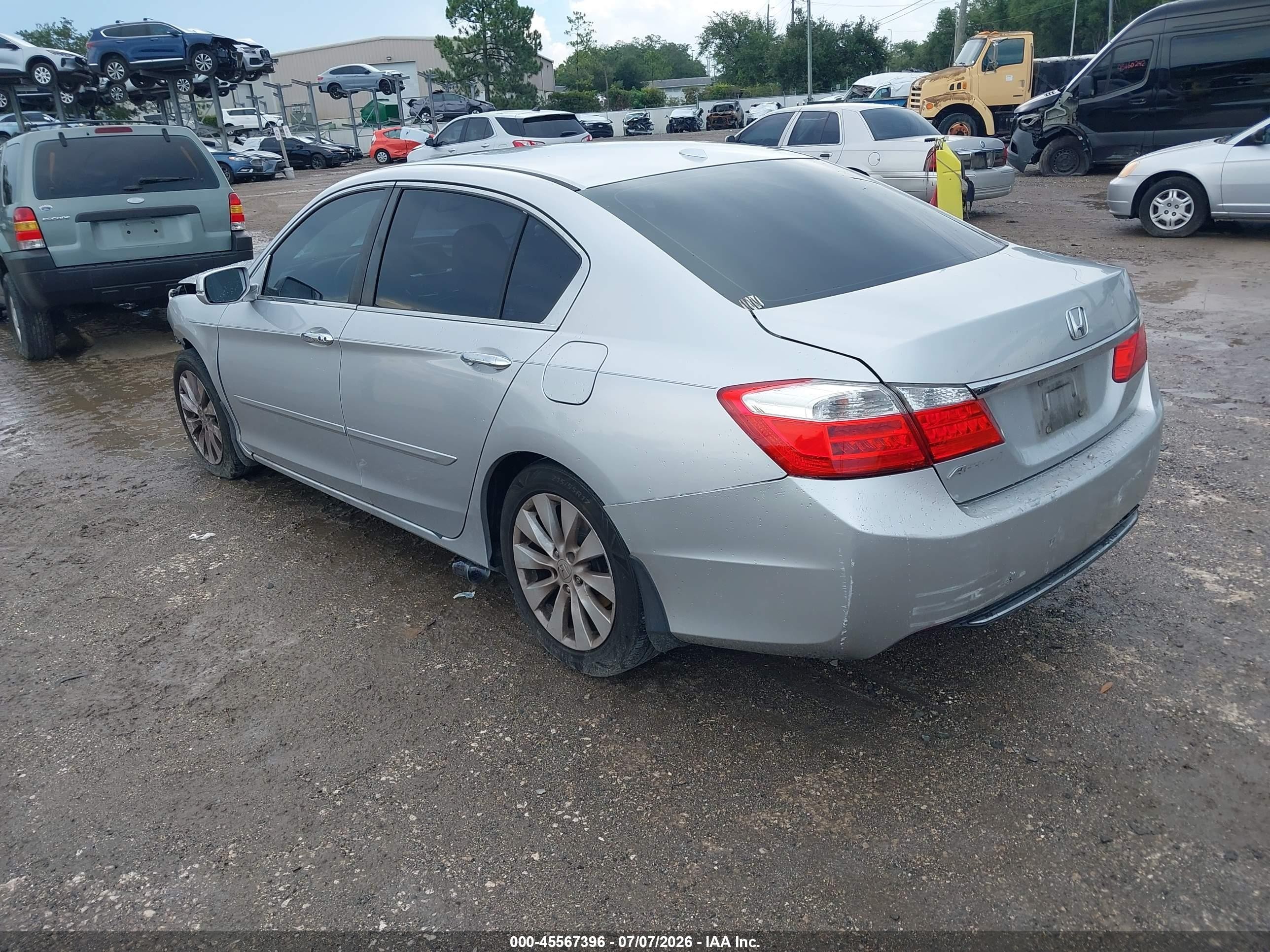 2013 Honda Accord Ex-l Silver vin: 1HGCR2F82DA136577