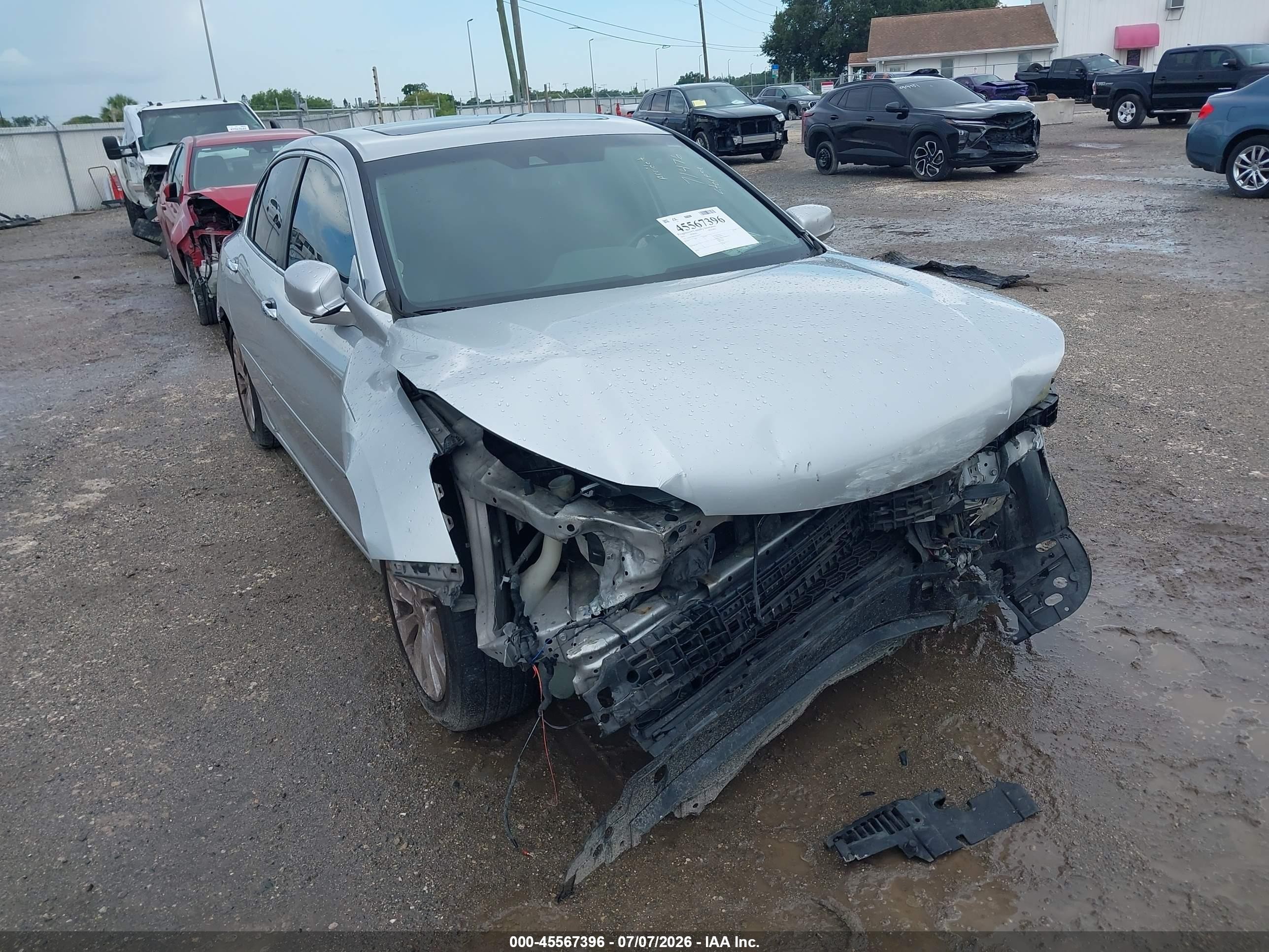 2013 Honda Accord Ex-l Silver vin: 1HGCR2F82DA136577