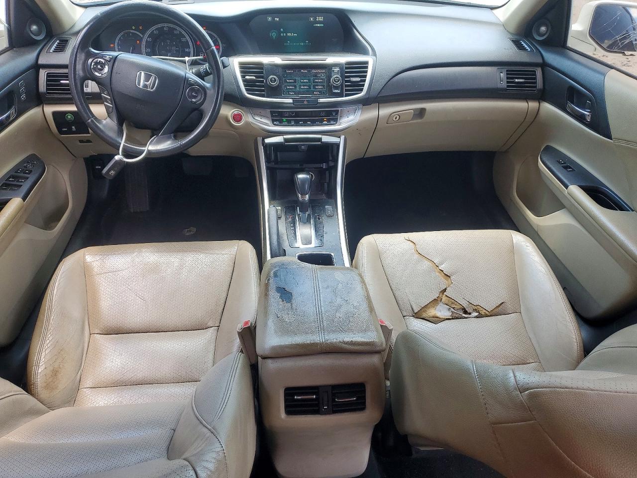 2013 Honda Accord Exl White vin: 1HGCR2F82DA198853