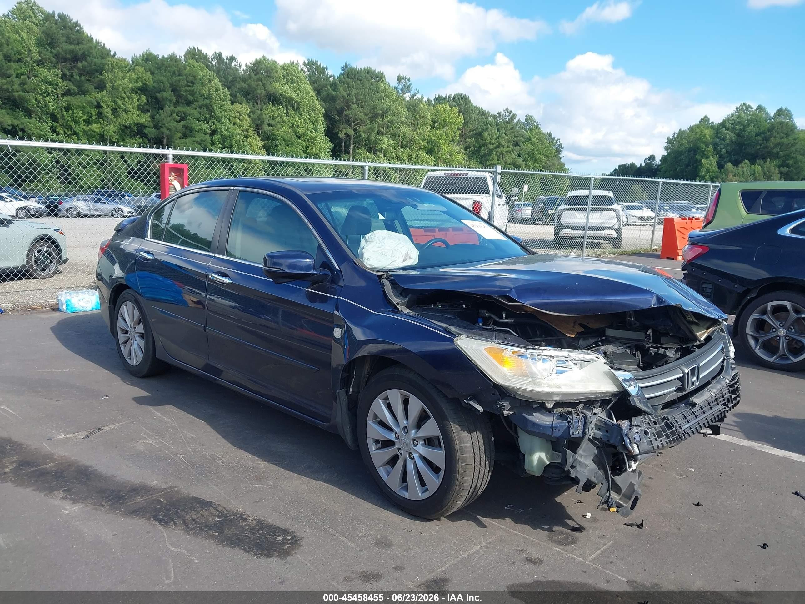 2013 Honda Accord Ex-l Dark Blue vin: 1HGCR2F82DA210404
