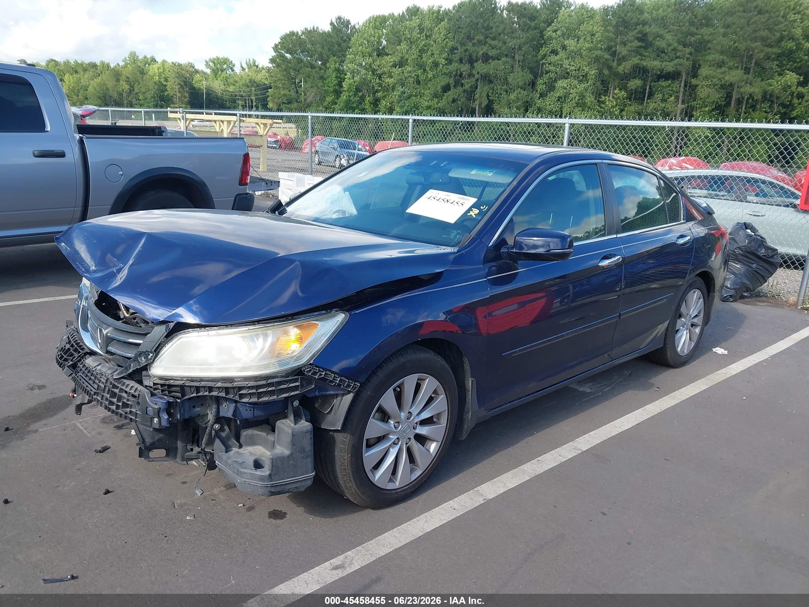 2013 Honda Accord Ex-l Dark Blue vin: 1HGCR2F82DA210404