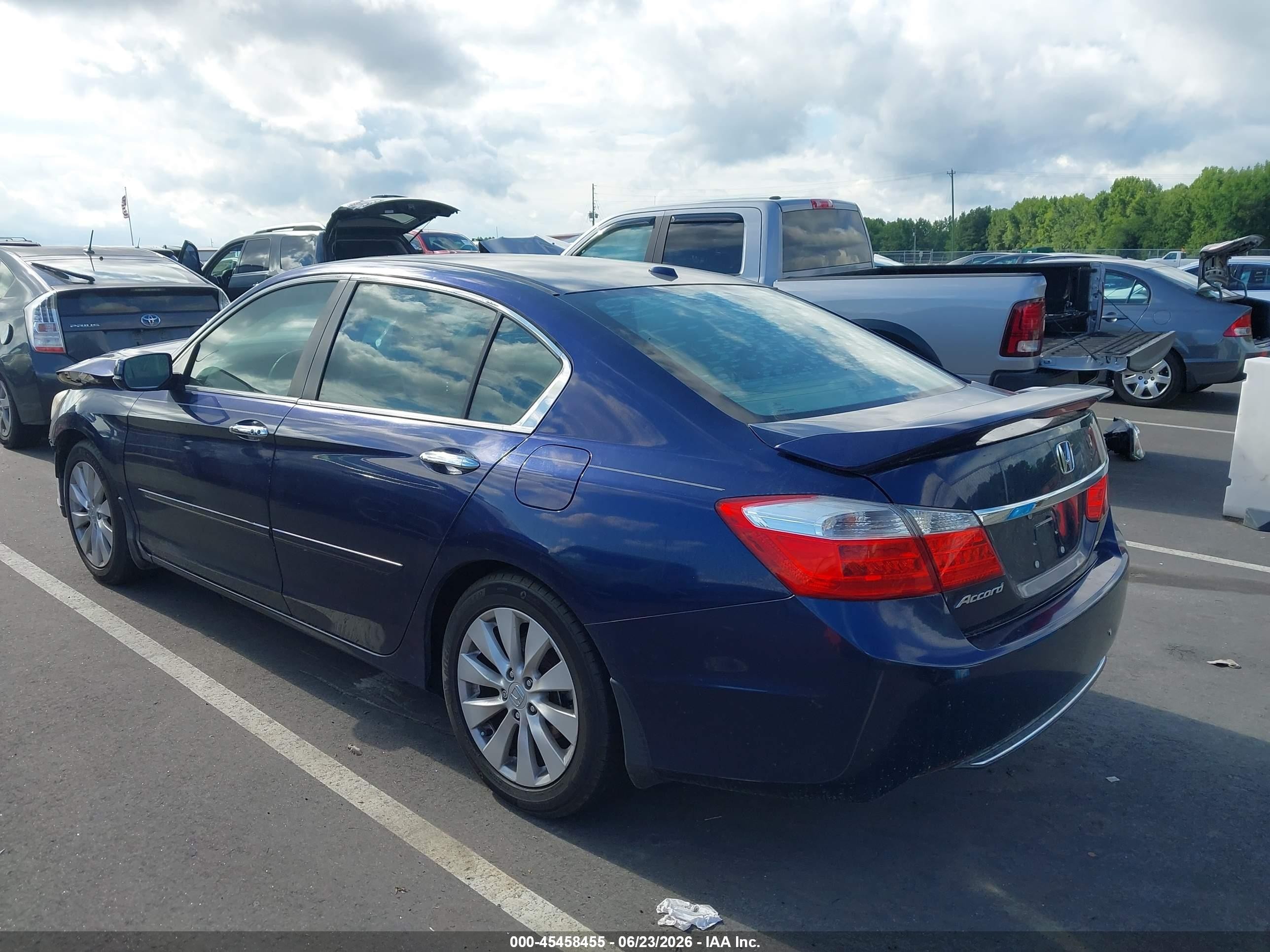 2013 Honda Accord Ex-l Dark Blue vin: 1HGCR2F82DA210404