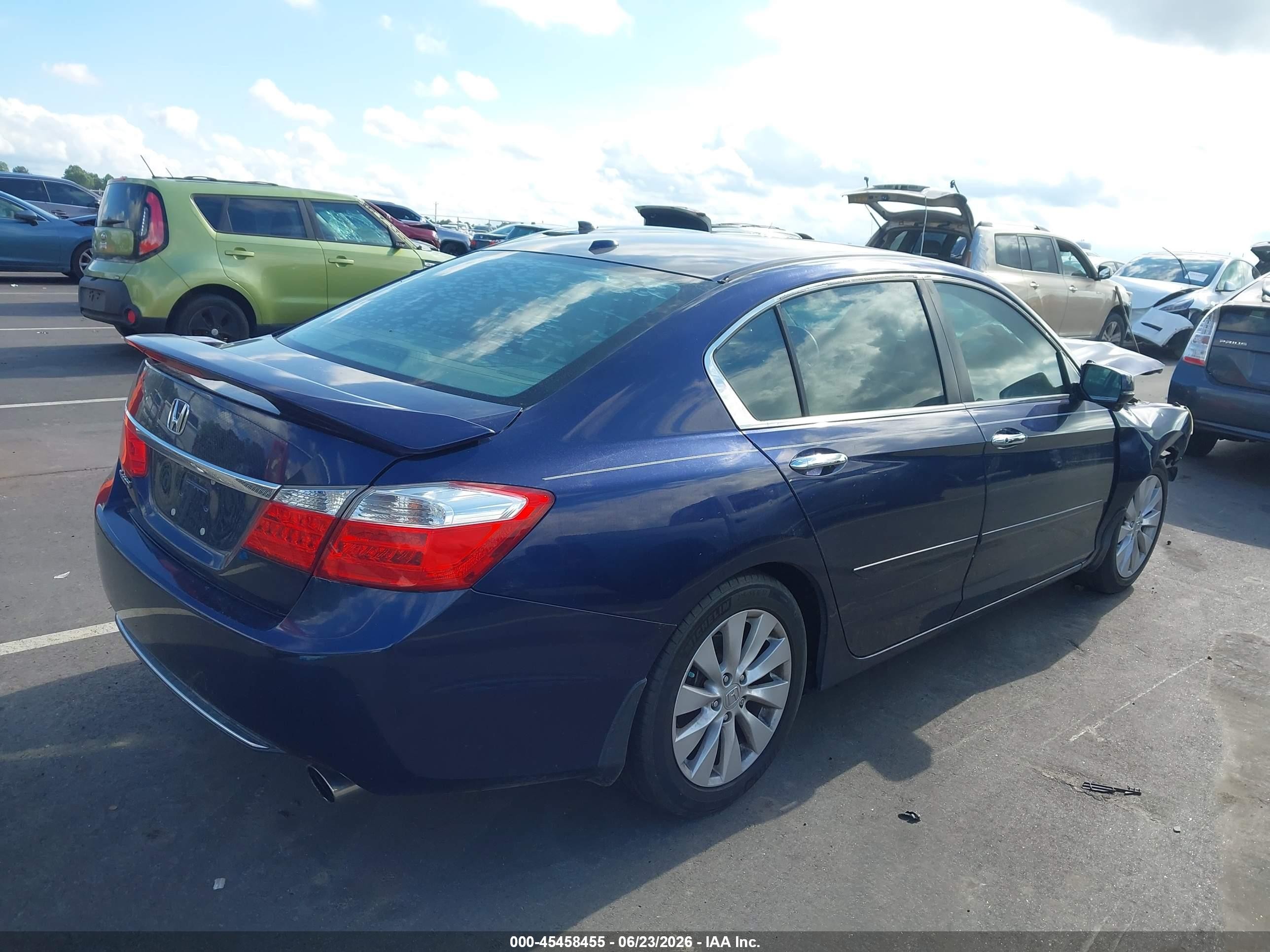 2013 Honda Accord Ex-l Dark Blue vin: 1HGCR2F82DA210404