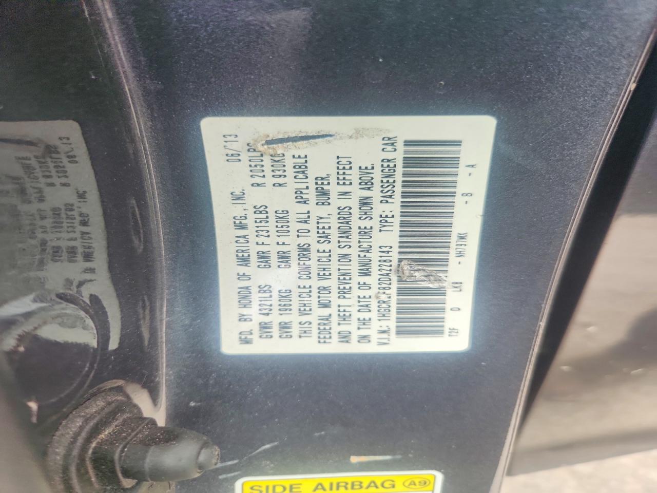 2013 Honda Accord Exl Gray vin: 1HGCR2F82DA228143