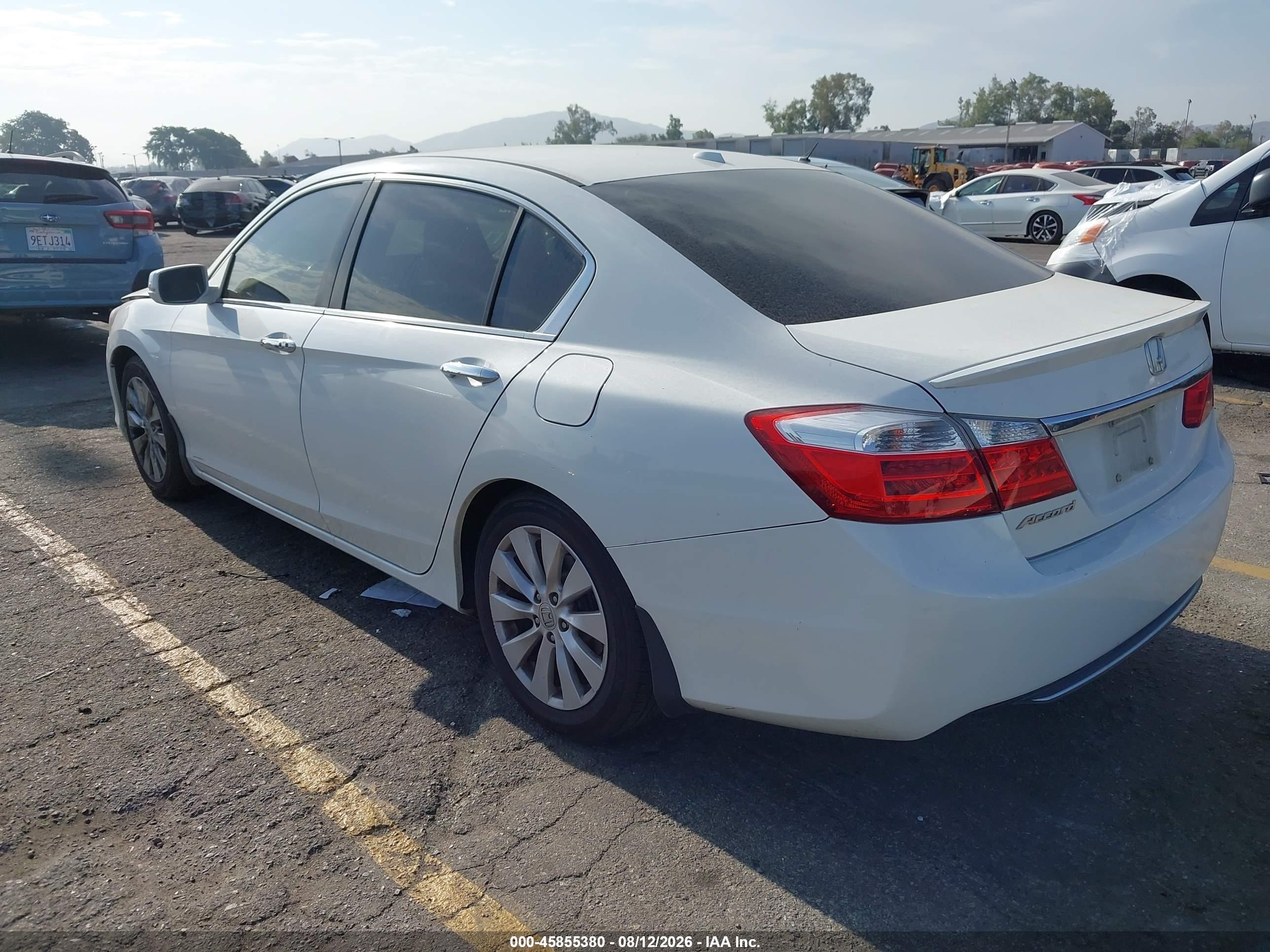 2013 Honda Accord Ex-l White vin: 1HGCR2F82DA242317