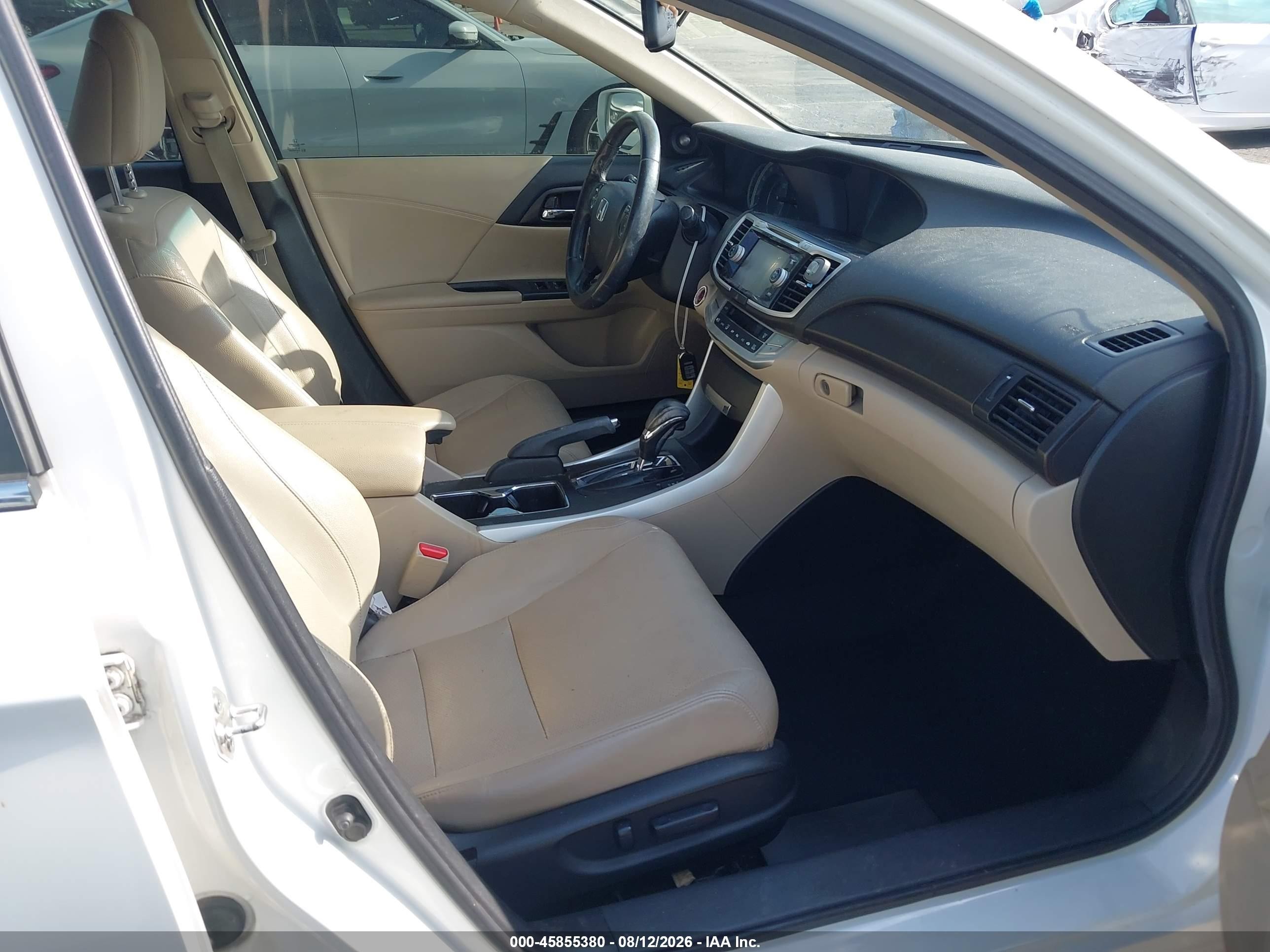 2013 Honda Accord Ex-l White vin: 1HGCR2F82DA242317