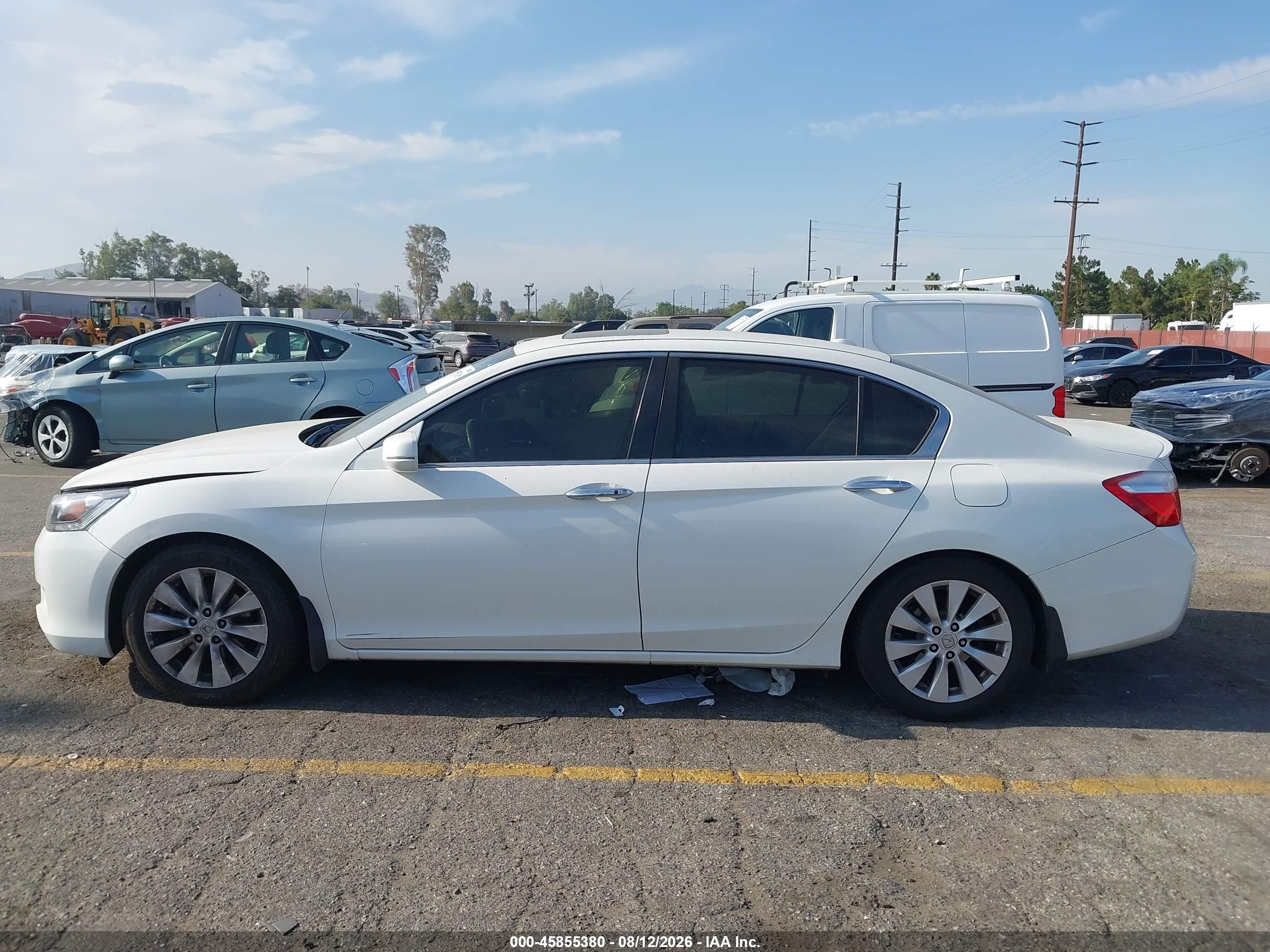 2013 Honda Accord Ex-l White vin: 1HGCR2F82DA242317