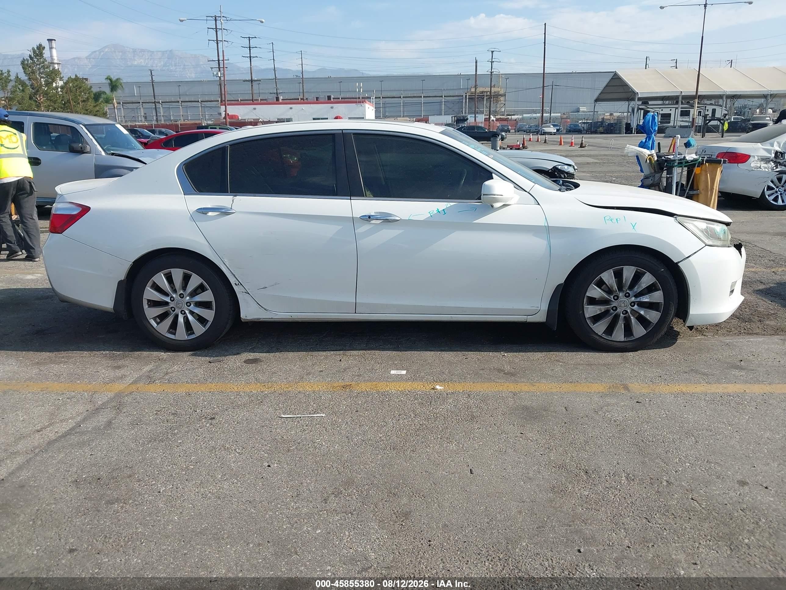 2013 Honda Accord Ex-l White vin: 1HGCR2F82DA242317