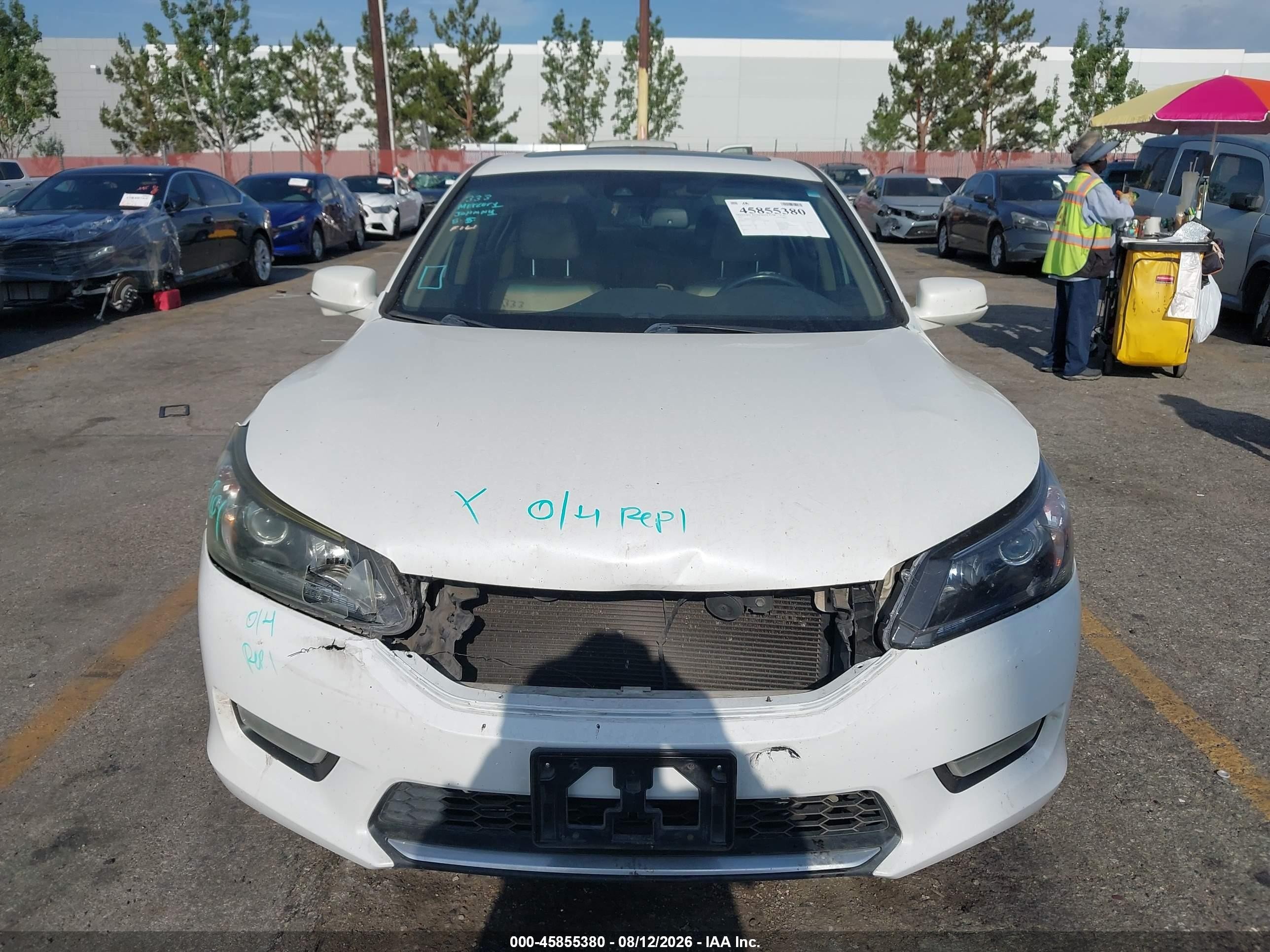 2013 Honda Accord Ex-l White vin: 1HGCR2F82DA242317