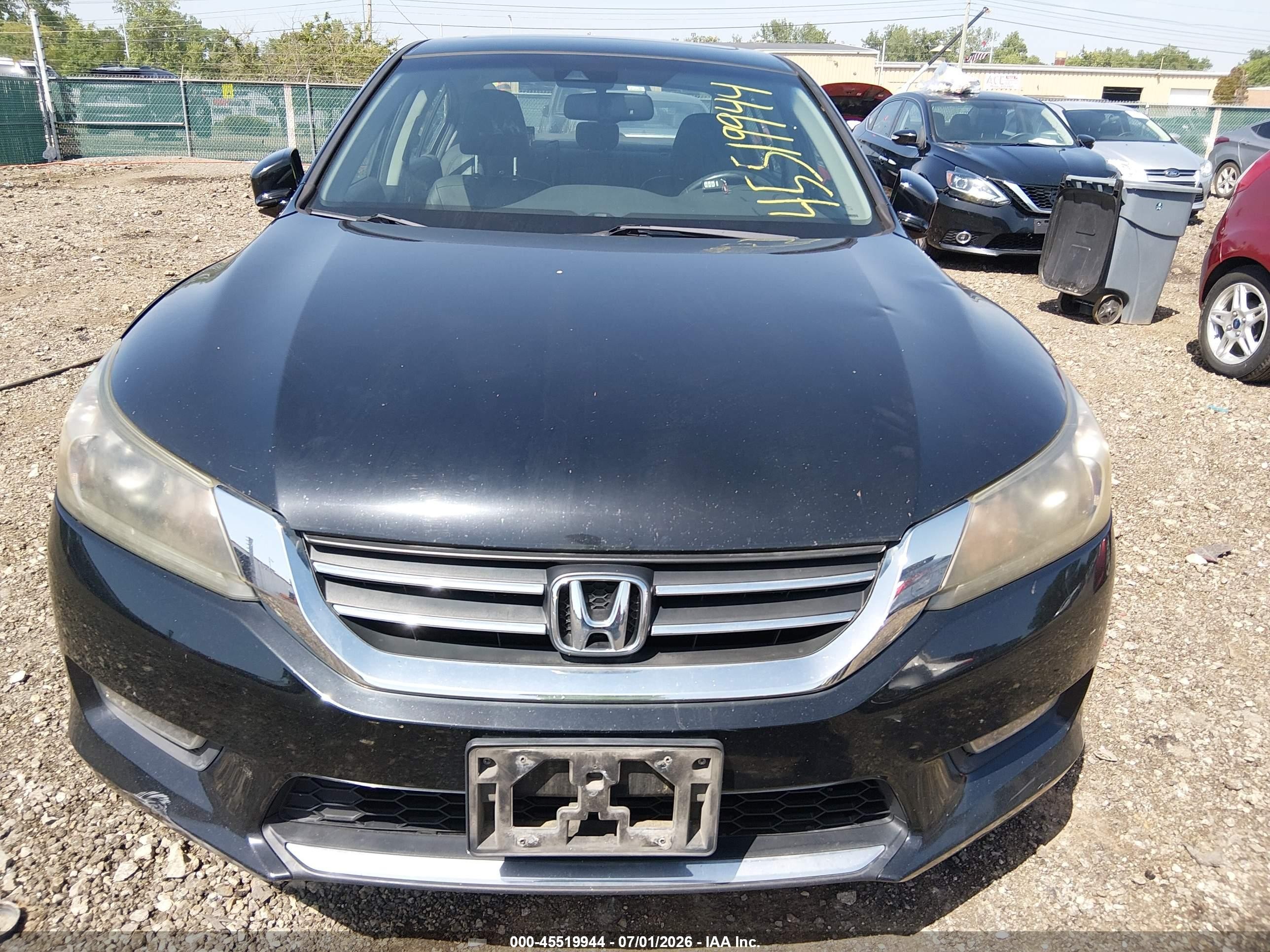 2013 Honda Accord Ex-l Black vin: 1HGCR2F82DA260171