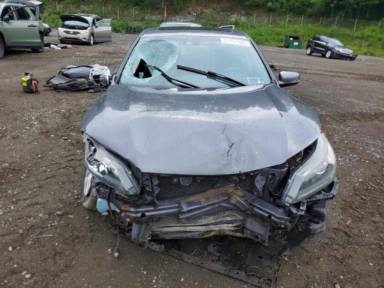 2013 Honda Accord Exl Серый vin: 1HGCR2F82DA280176