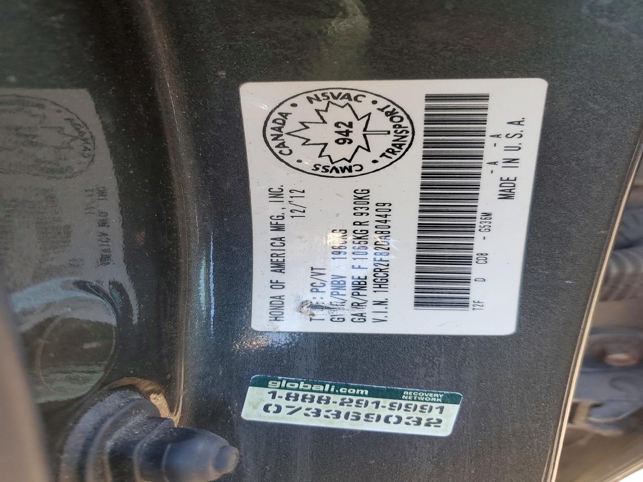 2013 Honda Accord Exl Gray vin: 1HGCR2F82DA804409
