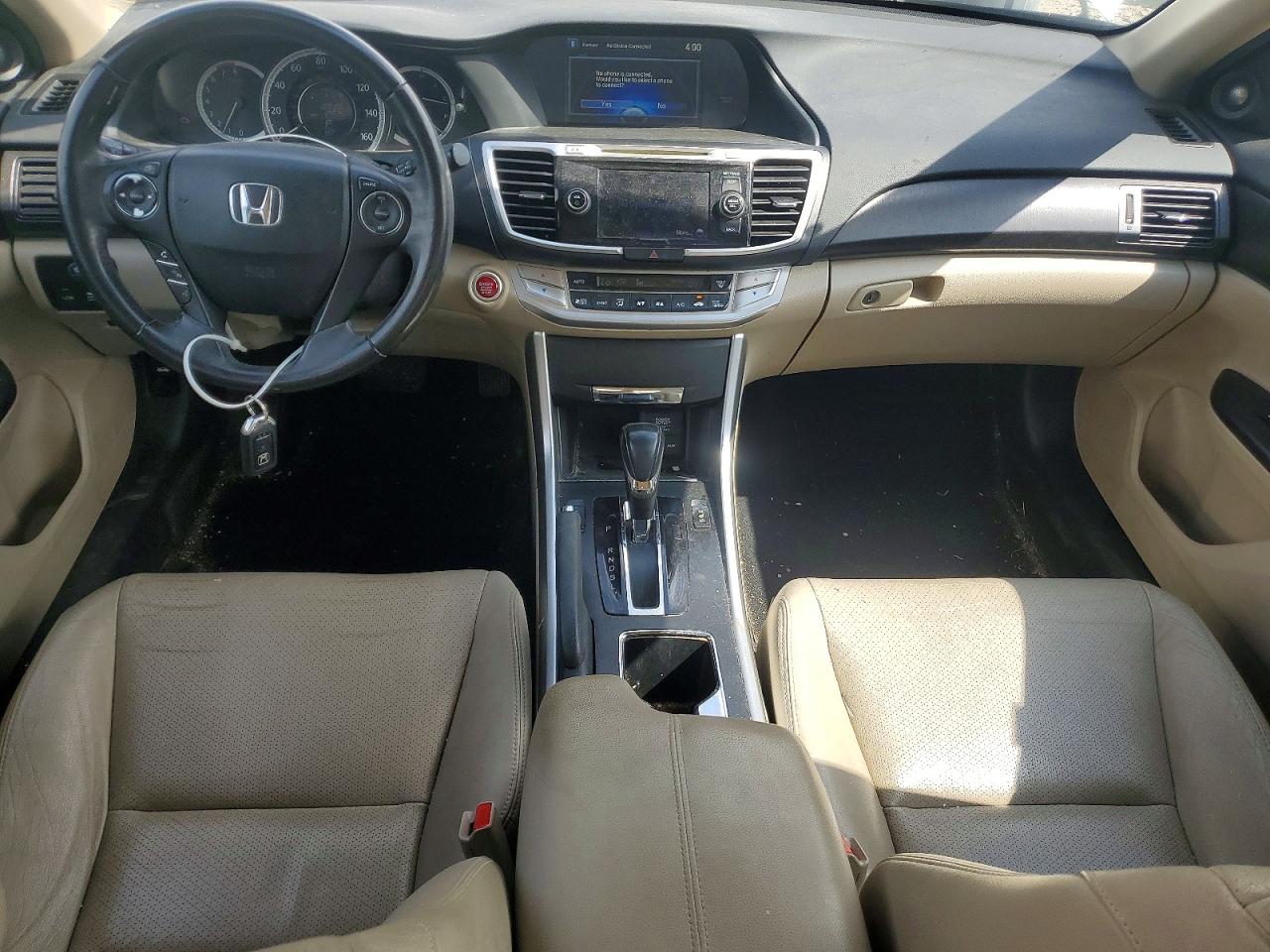 2014 Honda Accord Exl White vin: 1HGCR2F82EA024136