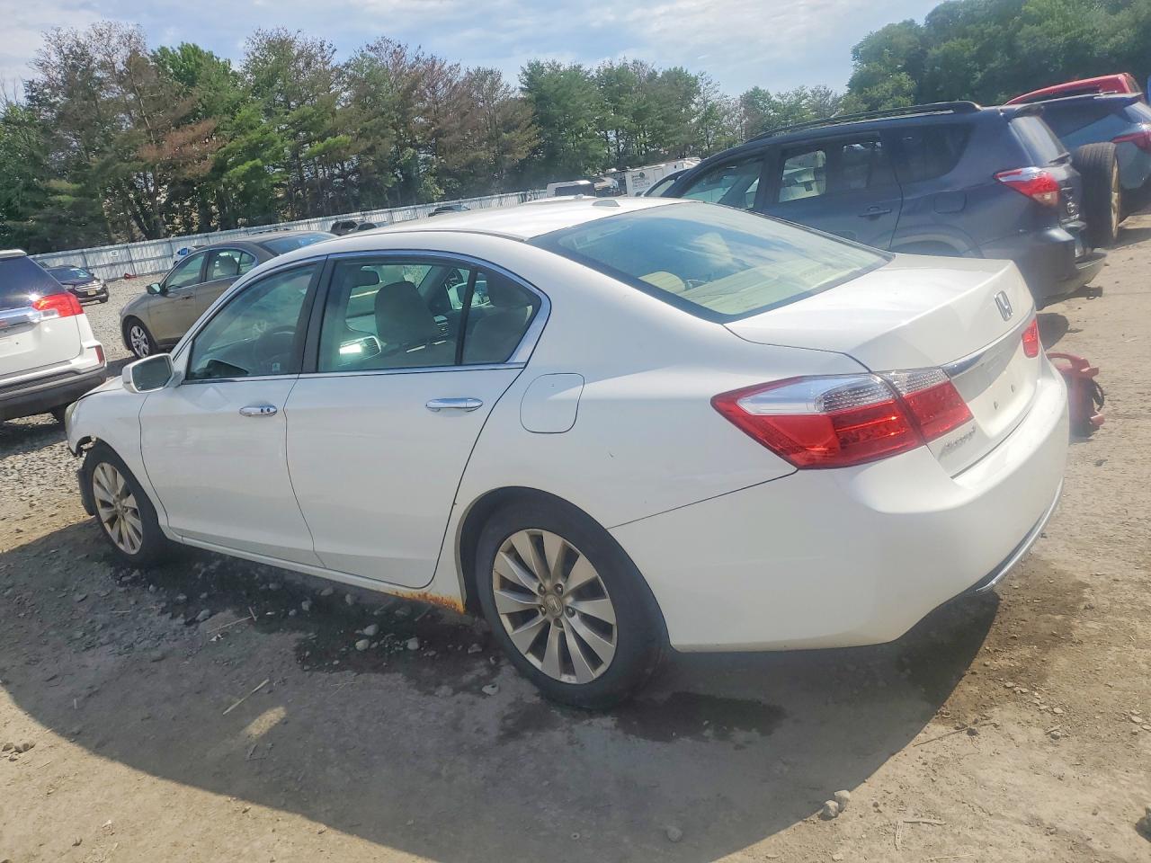 2014 Honda Accord Exl White vin: 1HGCR2F82EA024136