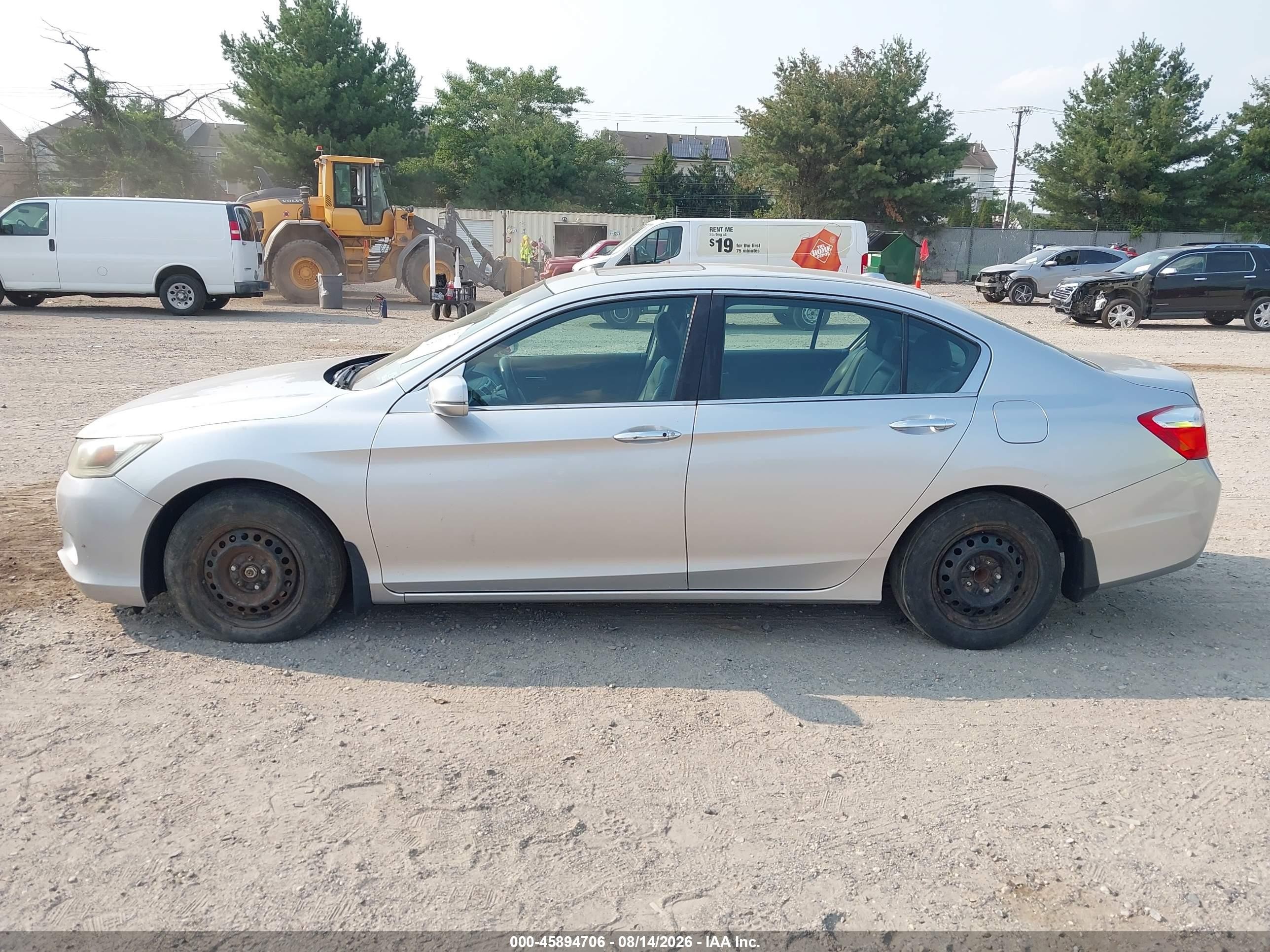 2014 Honda Accord Ex-l Silver vin: 1HGCR2F82EA093876