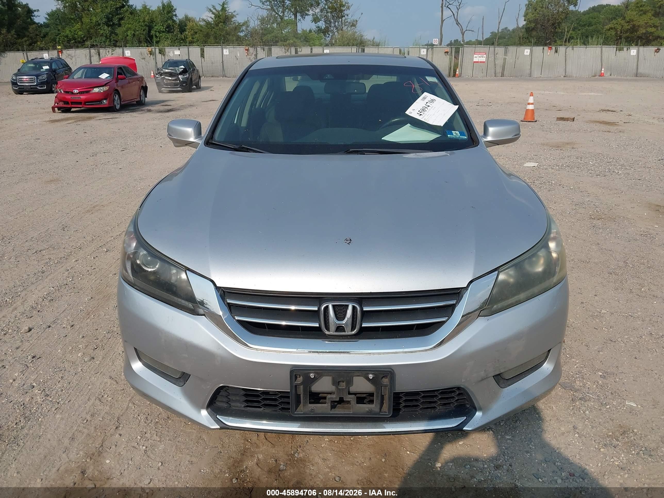 2014 Honda Accord Ex-l Silver vin: 1HGCR2F82EA093876
