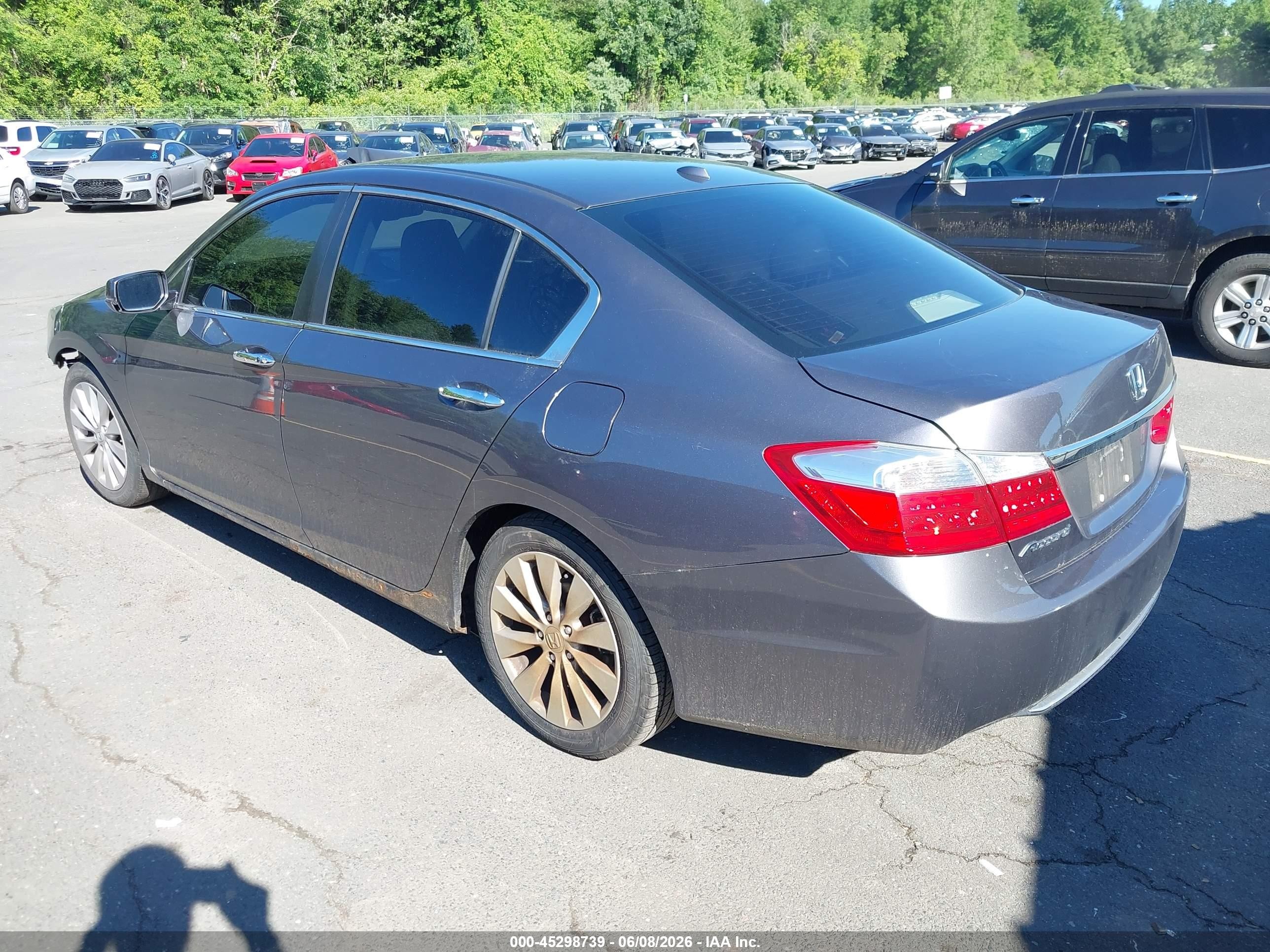 2014 Honda Accord Ex-l Gray vin: 1HGCR2F82EA097362