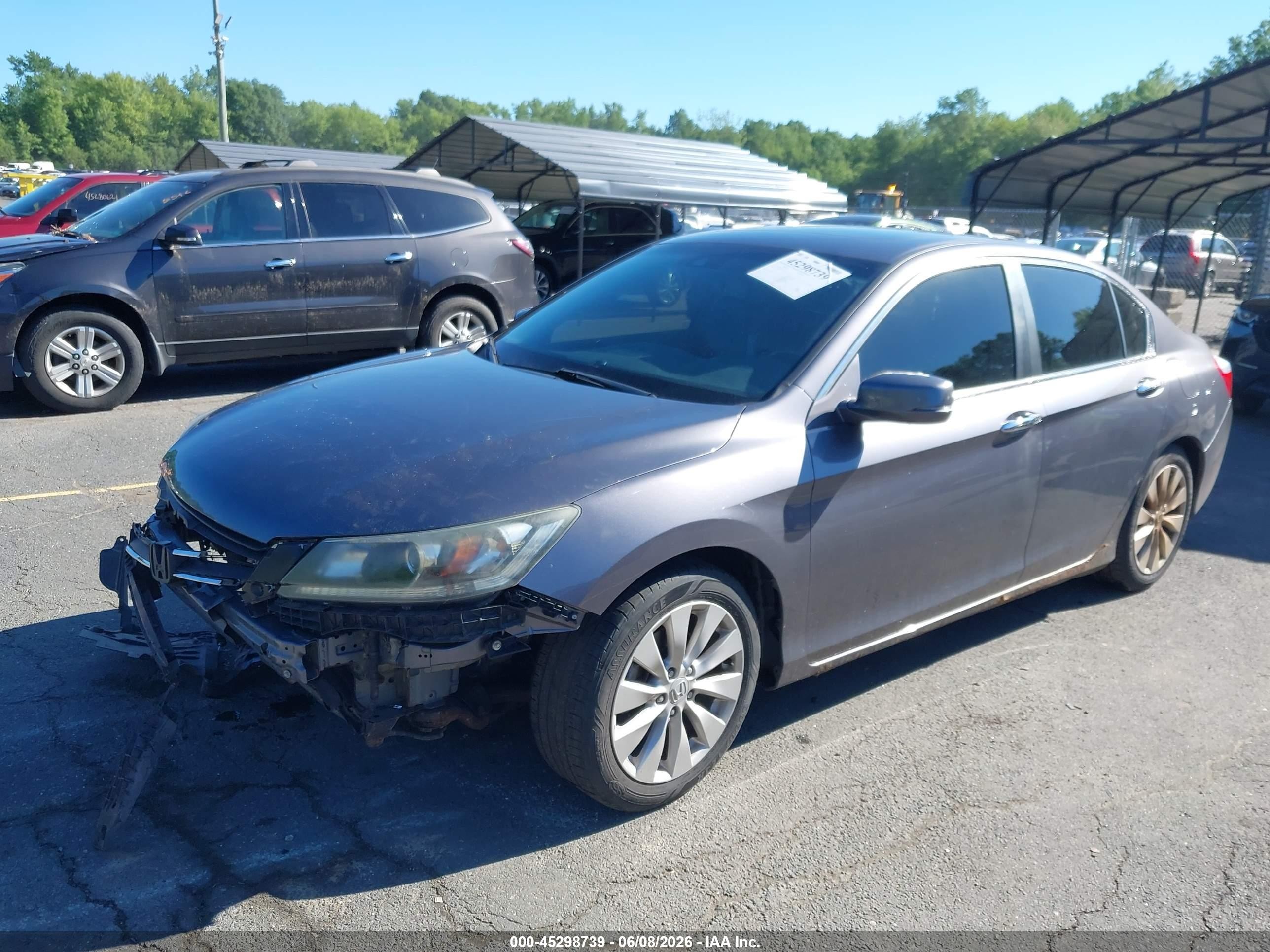 2014 Honda Accord Ex-l Gray vin: 1HGCR2F82EA097362