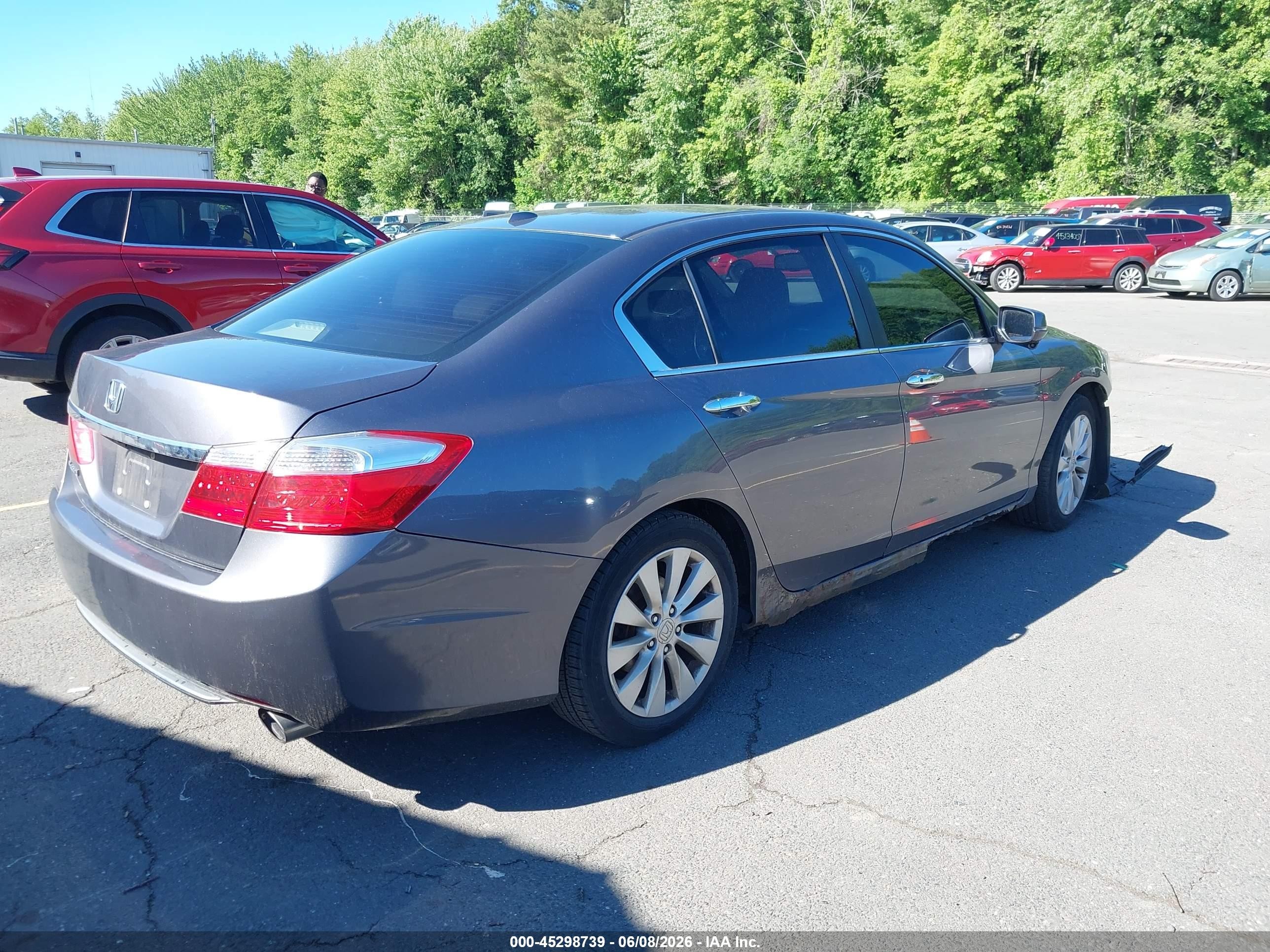 2014 Honda Accord Ex-l Gray vin: 1HGCR2F82EA097362