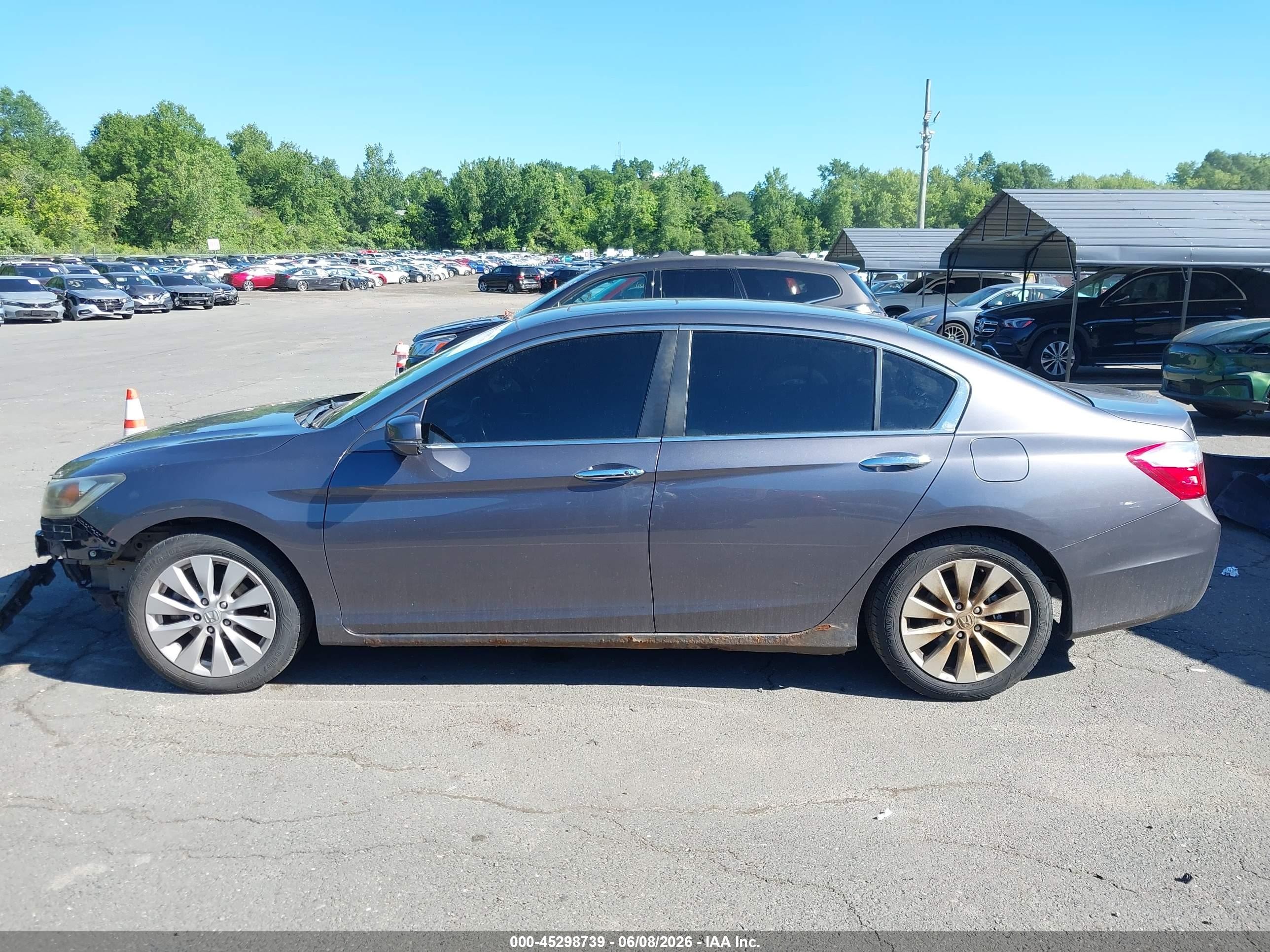 2014 Honda Accord Ex-l Gray vin: 1HGCR2F82EA097362