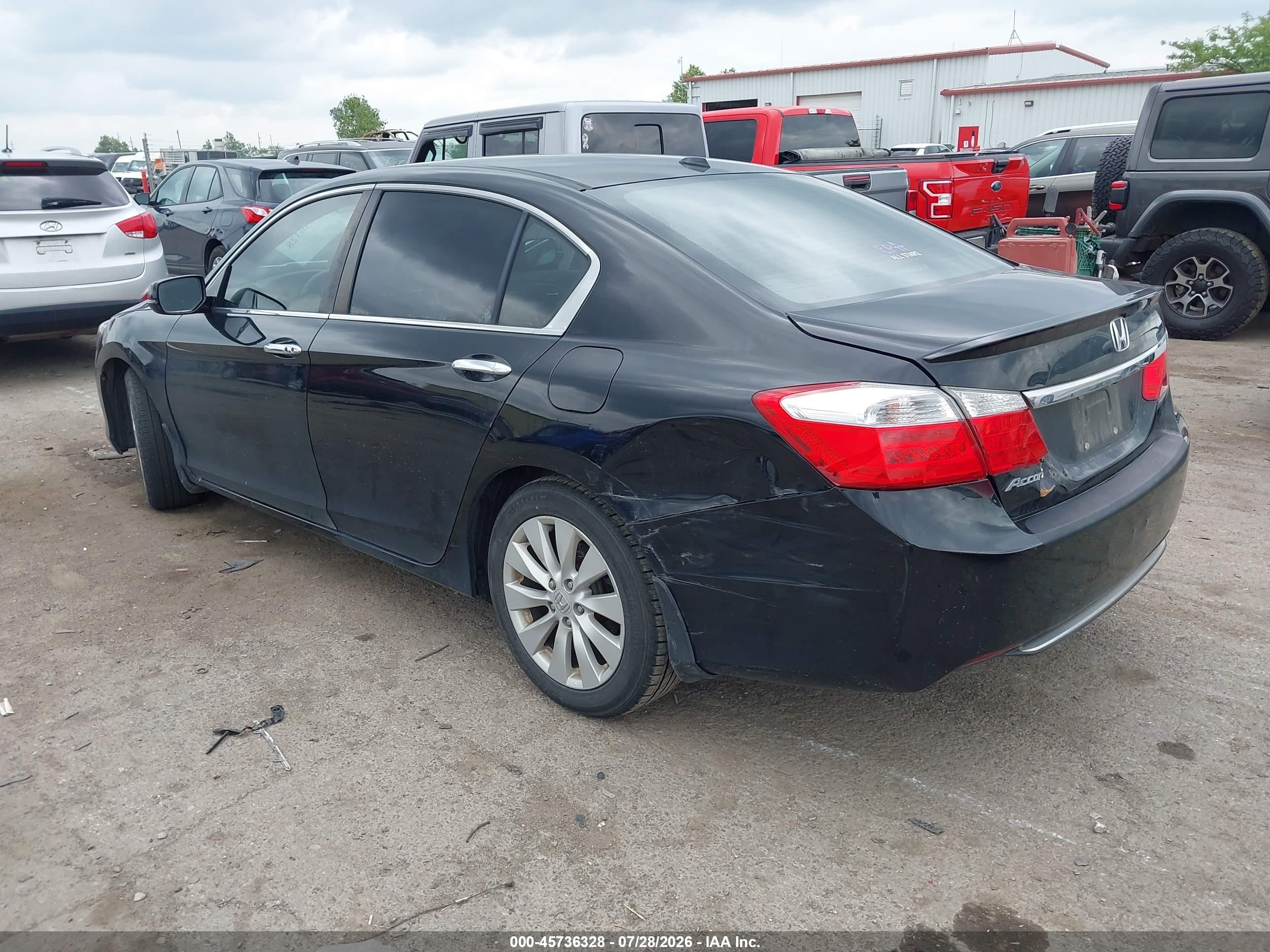 2014 Honda Accord Ex-l Черный vin: 1HGCR2F82EA124303