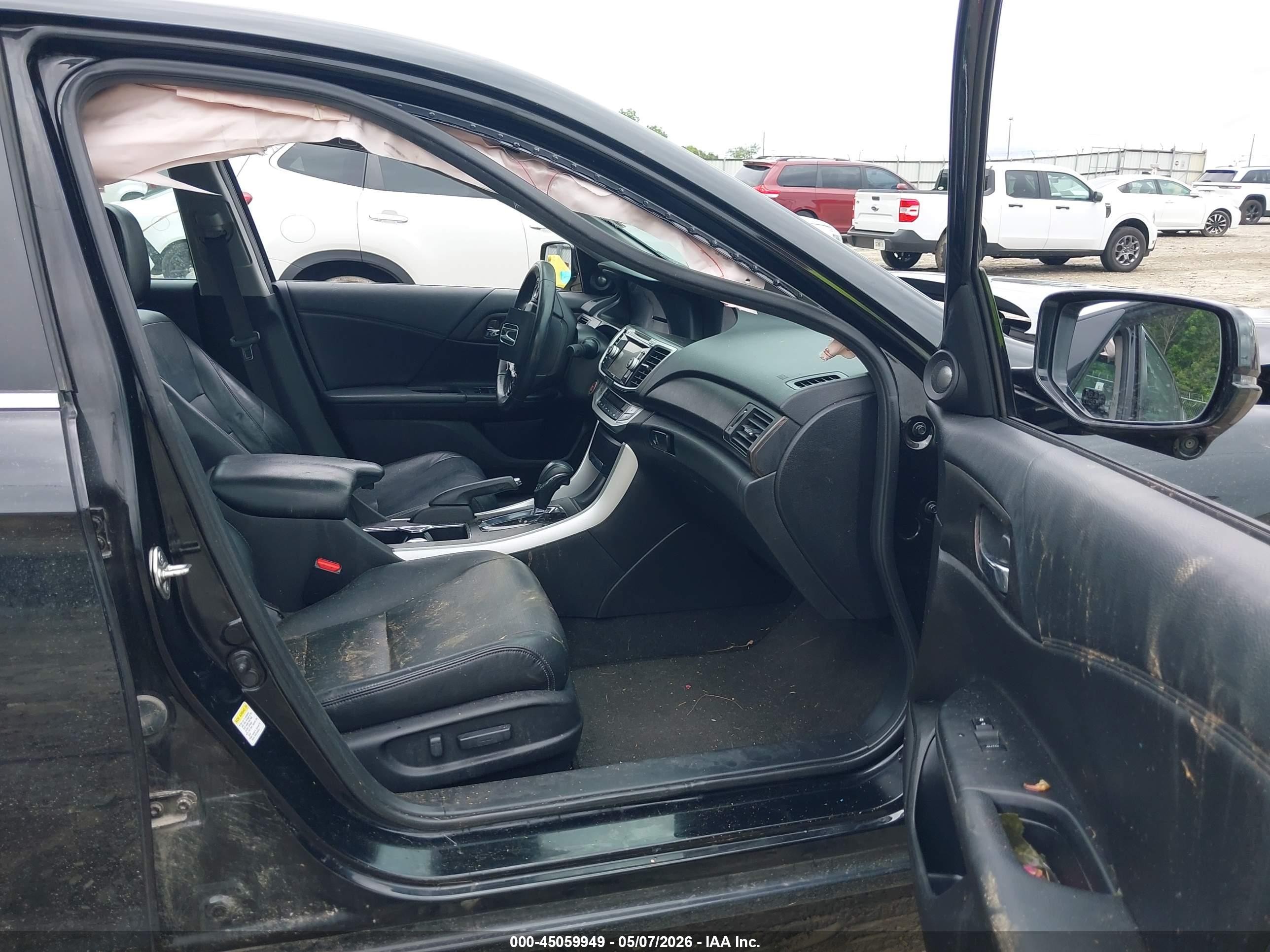 2014 Honda Accord Ex-l Черный vin: 1HGCR2F82EA141361