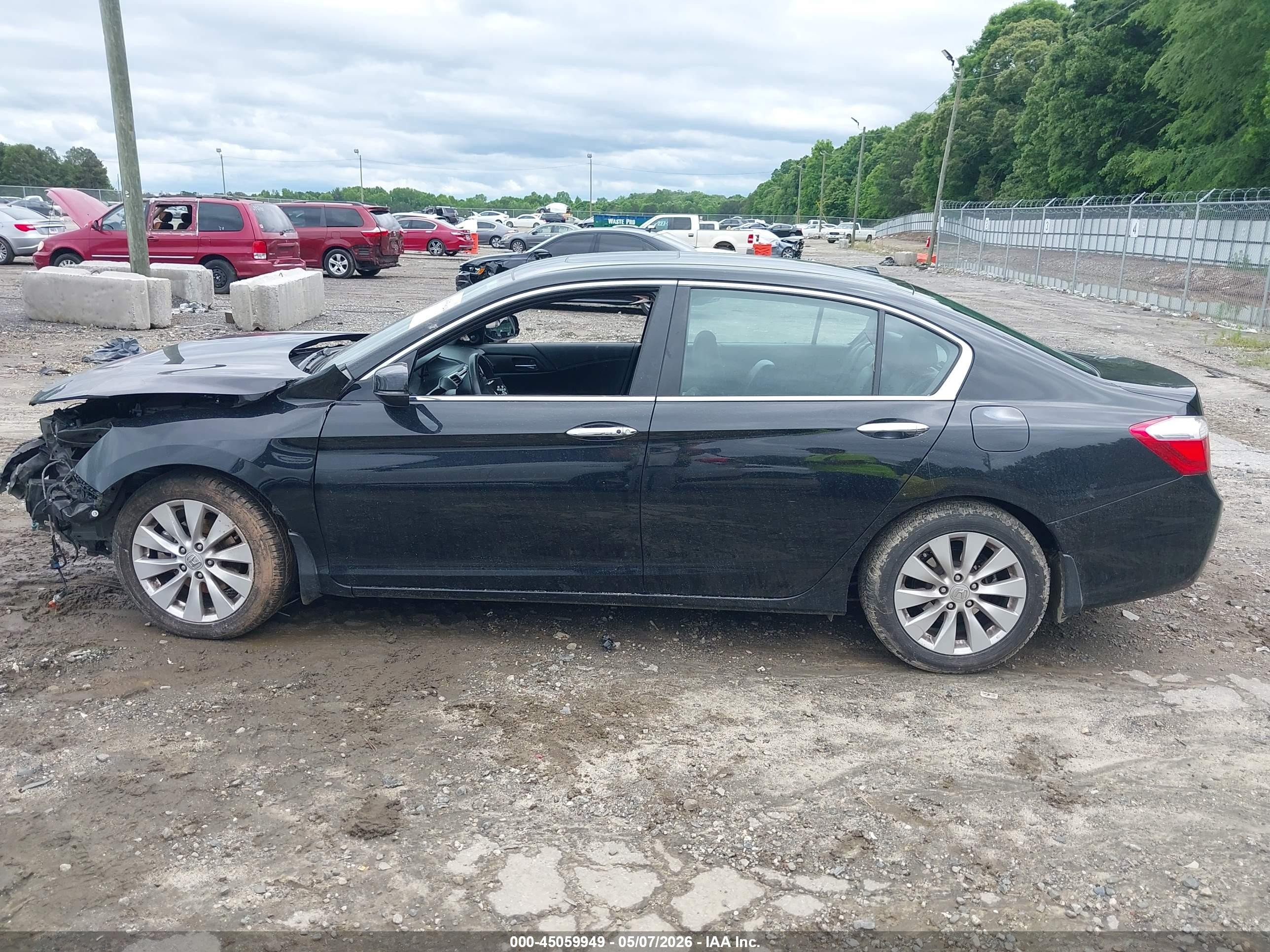 2014 Honda Accord Ex-l Черный vin: 1HGCR2F82EA141361