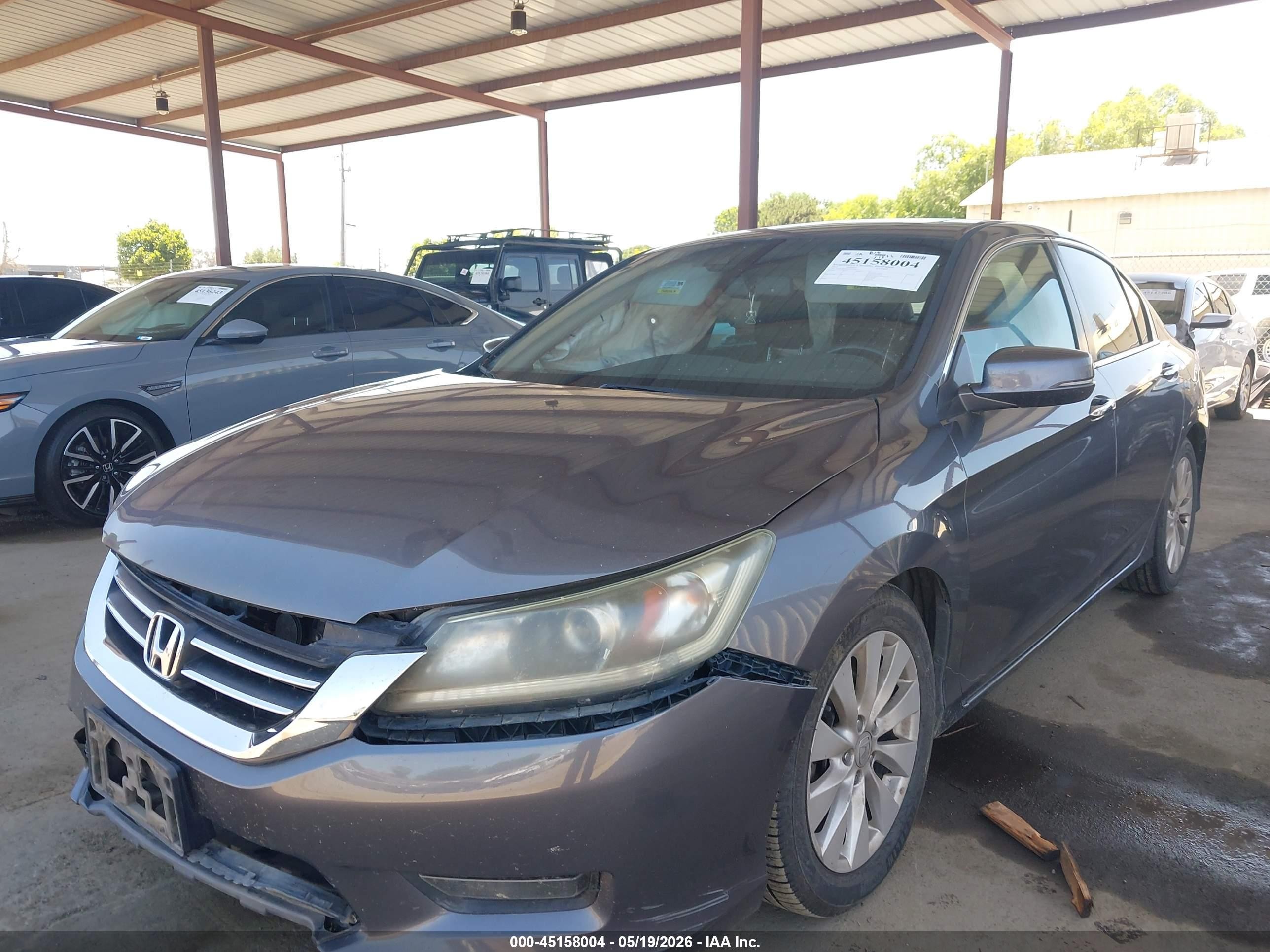 2014 Honda Accord Ex-l Gray vin: 1HGCR2F82EA155065