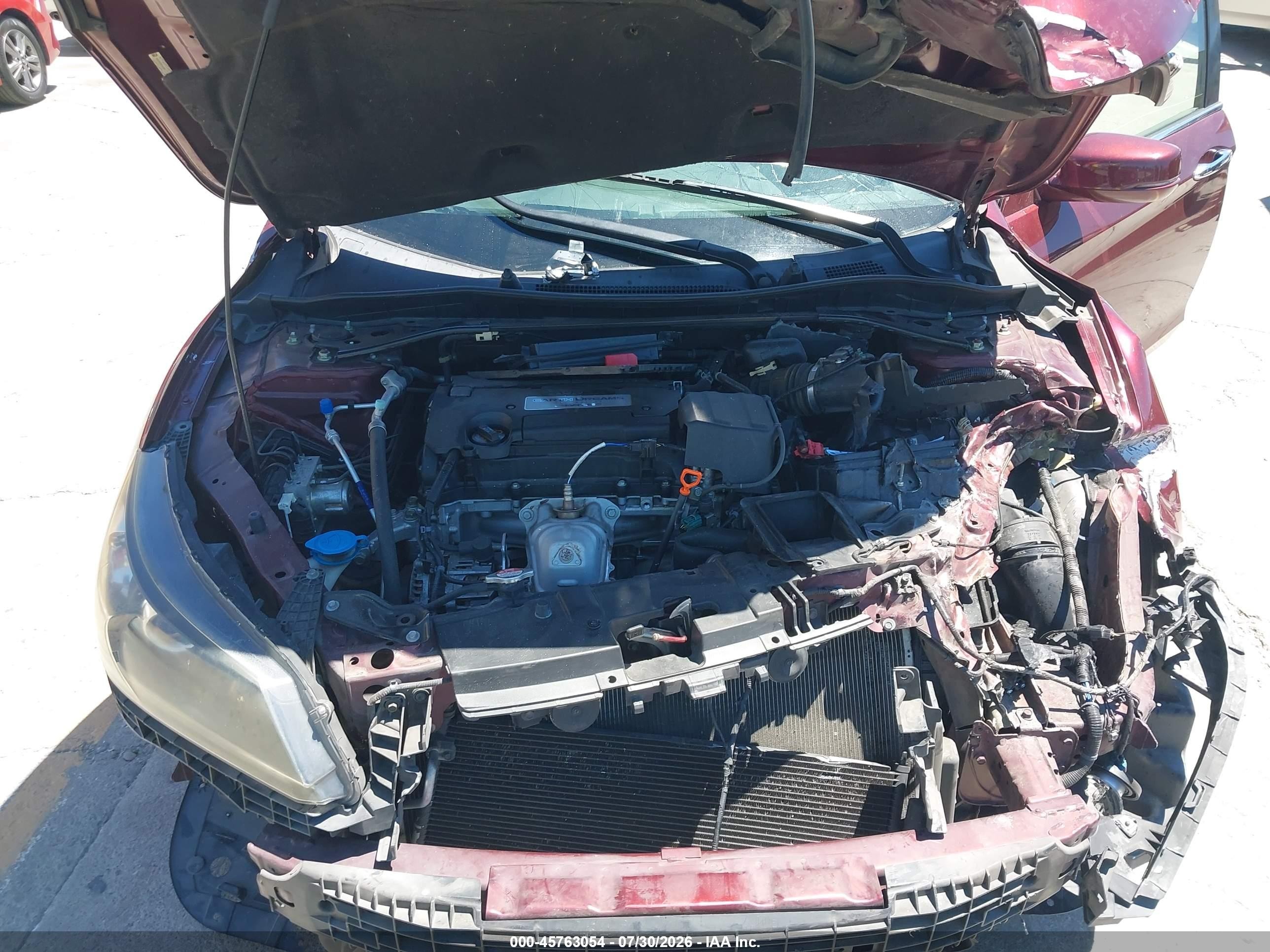 2014 Honda Accord Ex-l Burgundy vin: 1HGCR2F82EA165367