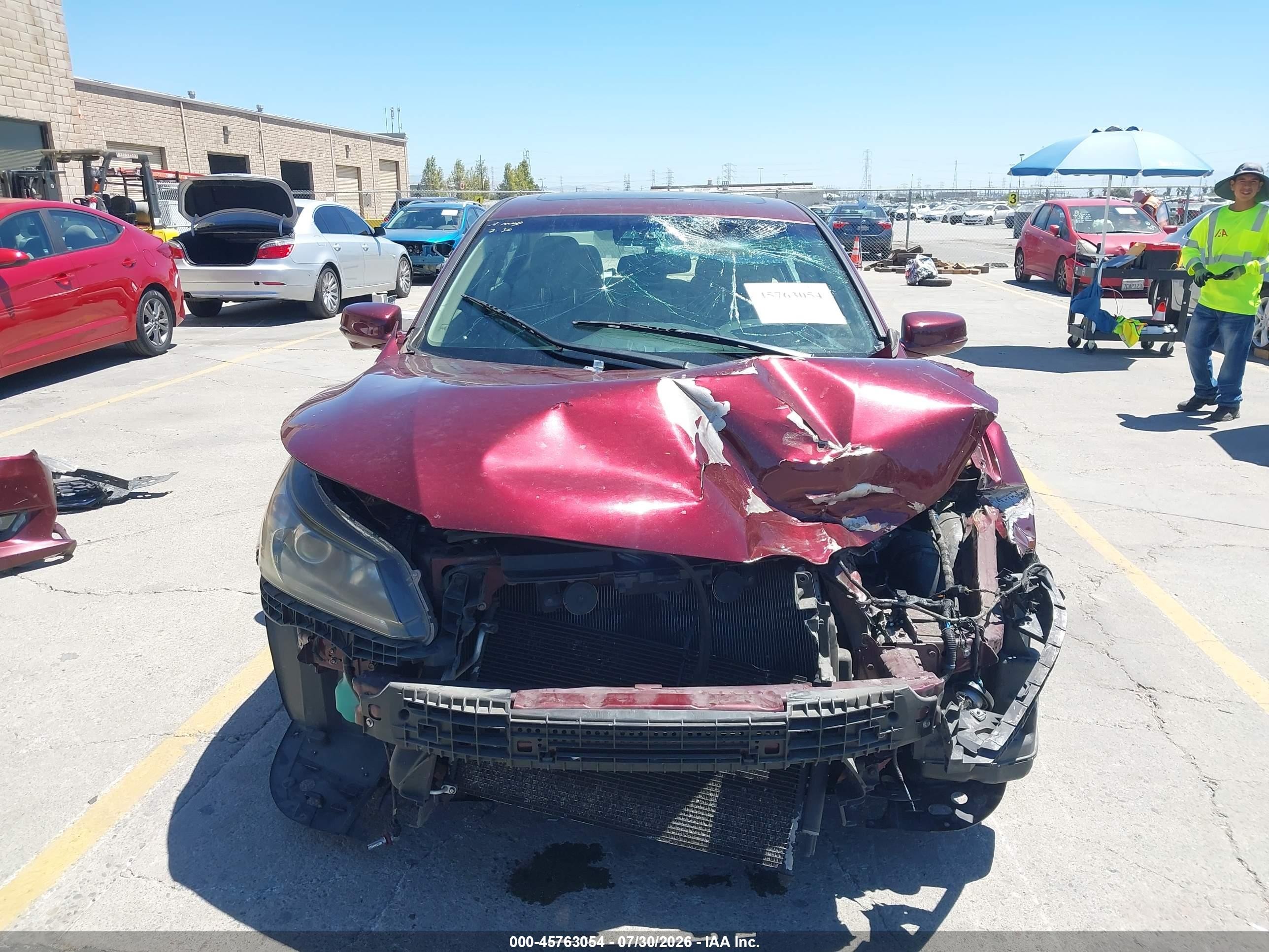 2014 Honda Accord Ex-l Burgundy vin: 1HGCR2F82EA165367