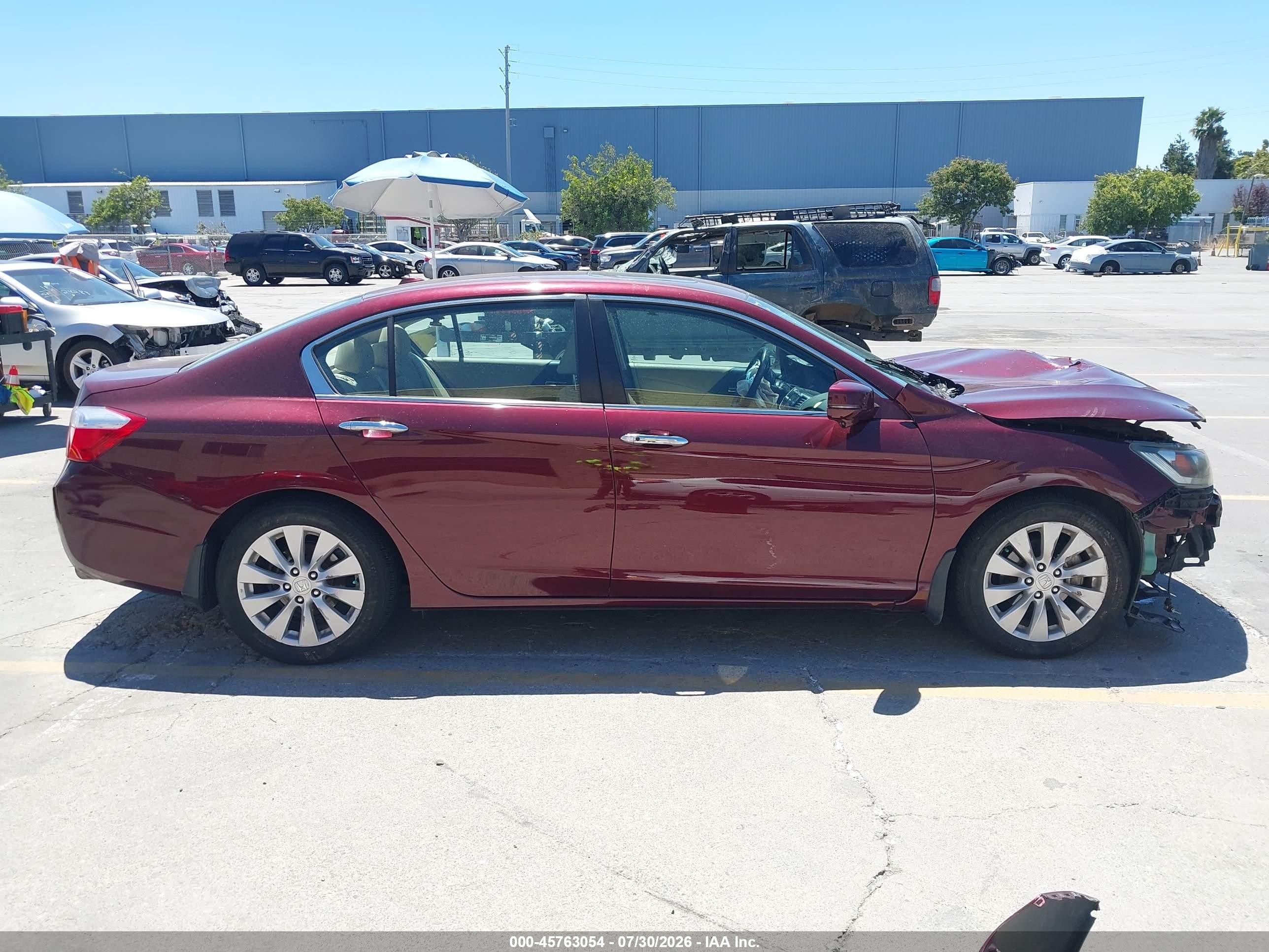 2014 Honda Accord Ex-l Burgundy vin: 1HGCR2F82EA165367