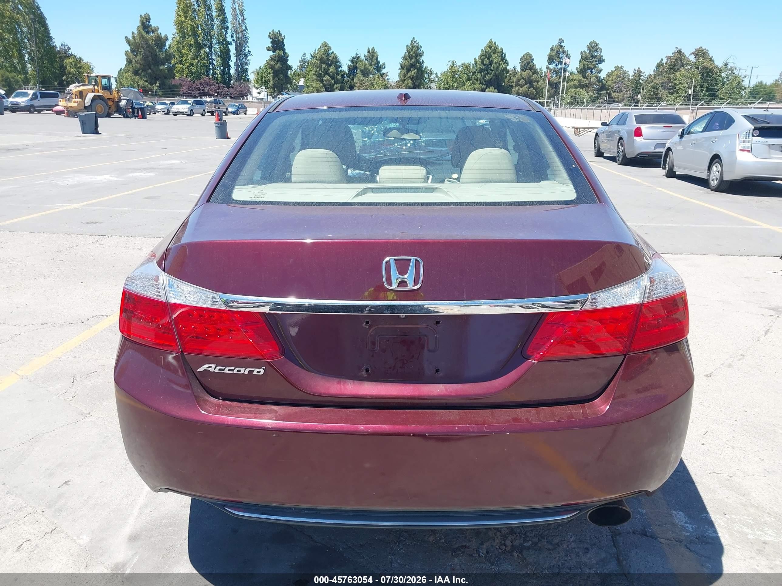 2014 Honda Accord Ex-l Burgundy vin: 1HGCR2F82EA165367