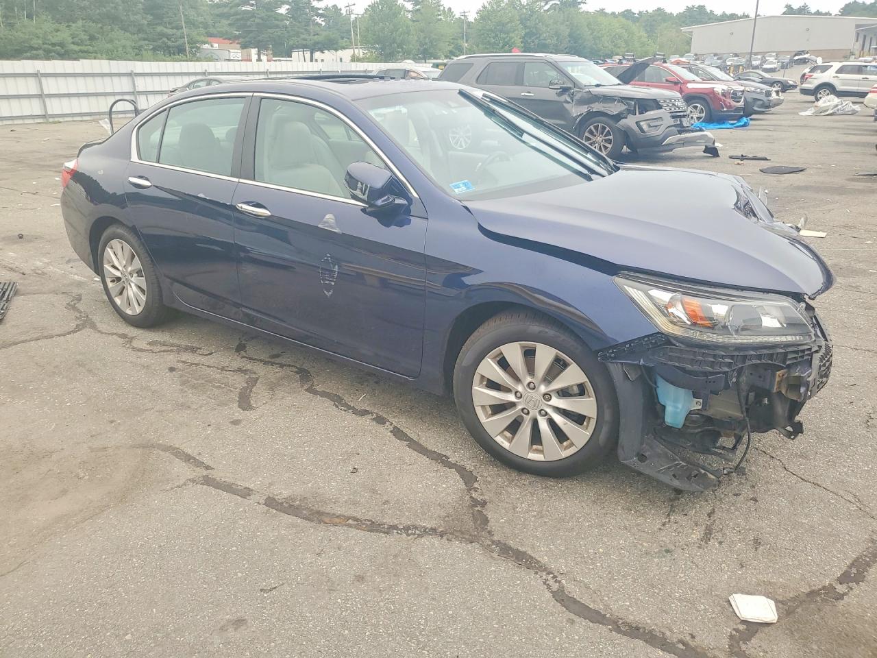2014 Honda Accord Exl Синий vin: 1HGCR2F82EA165532