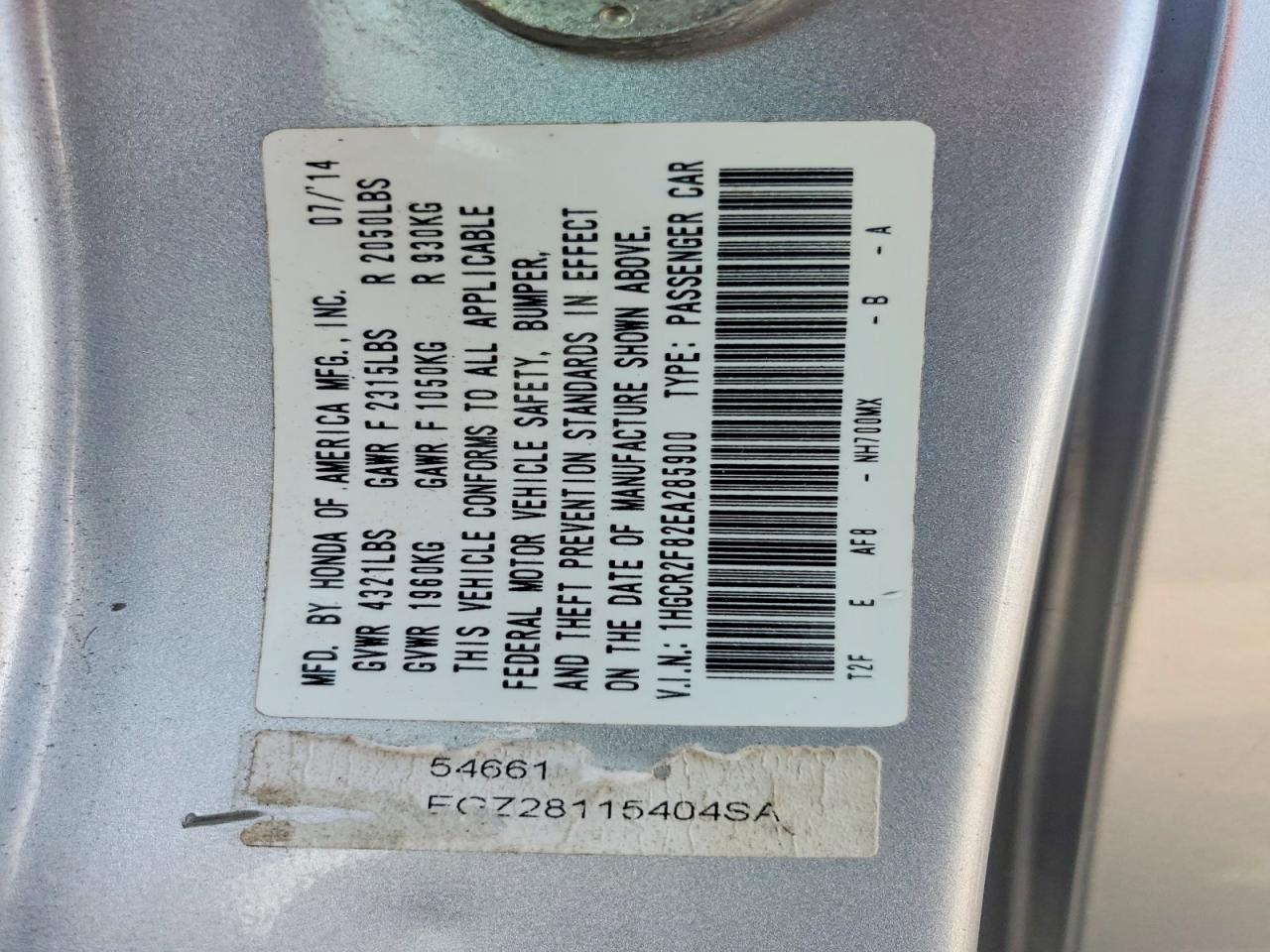 2014 Honda Accord Exl Silver vin: 1HGCR2F82EA285900