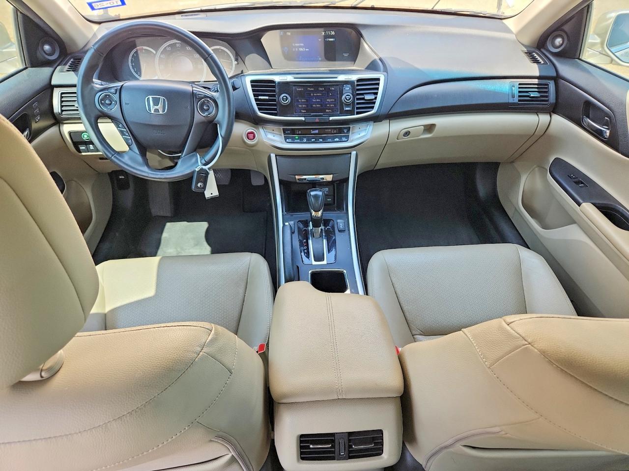 2015 Honda Accord Exl Beige vin: 1HGCR2F82FA016586