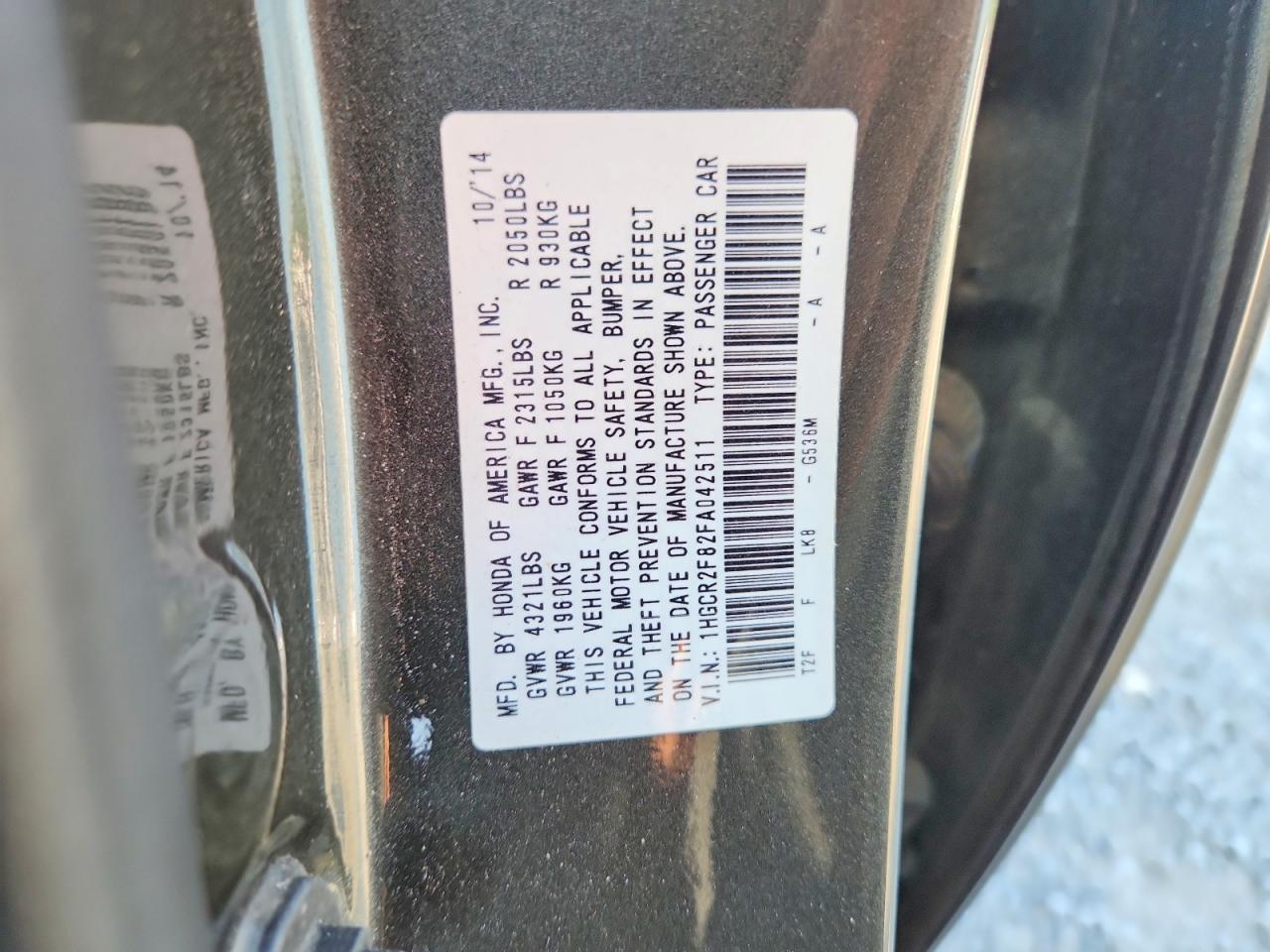2015 Honda Accord Exl Black vin: 1HGCR2F82FA042511