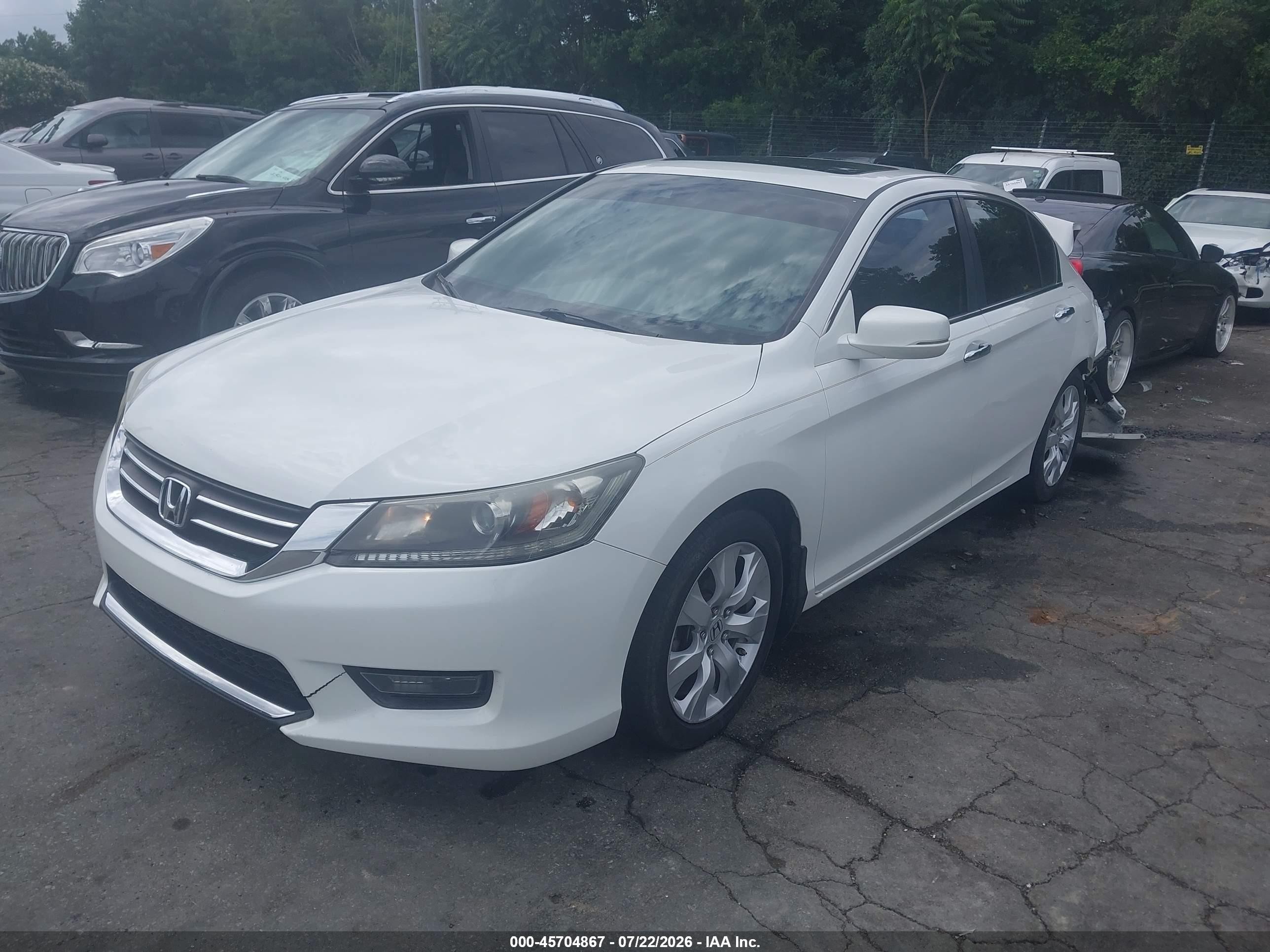 2015 Honda Accord Ex-l Белый vin: 1HGCR2F82FA048079