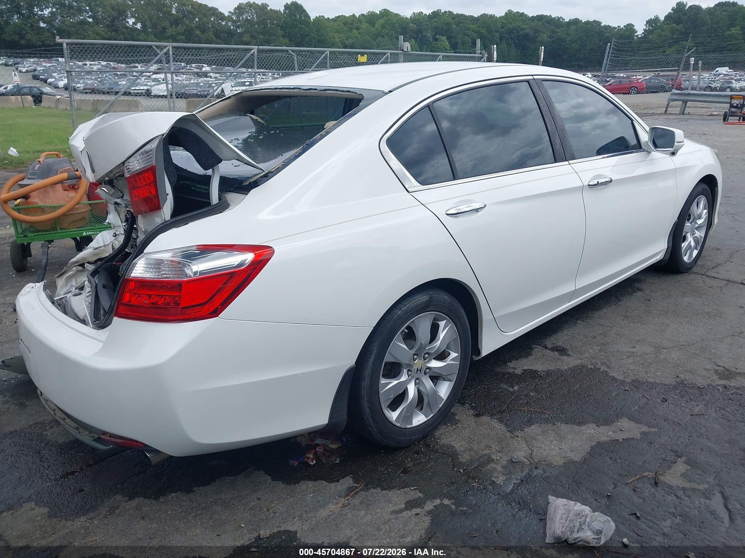 2015 Honda Accord Ex-l Белый vin: 1HGCR2F82FA048079