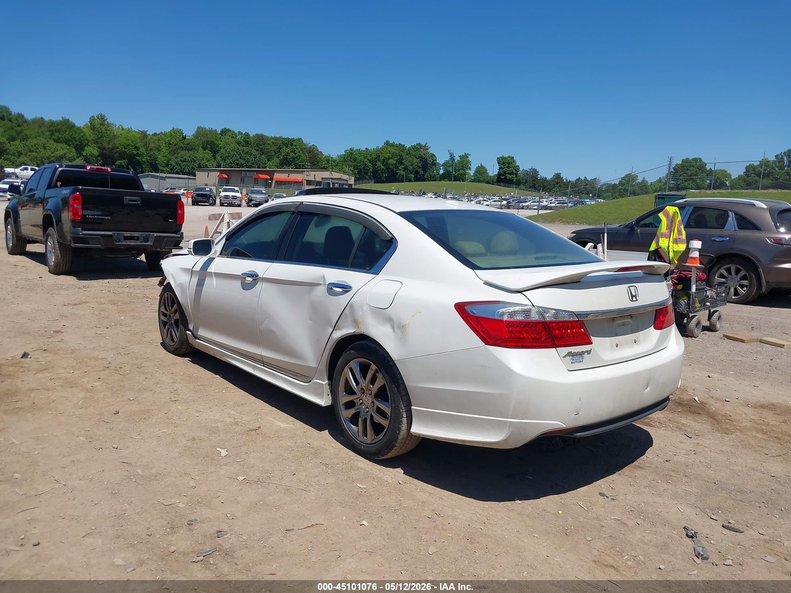 2015 Honda Accord Ex-l White vin: 1HGCR2F82FA053850