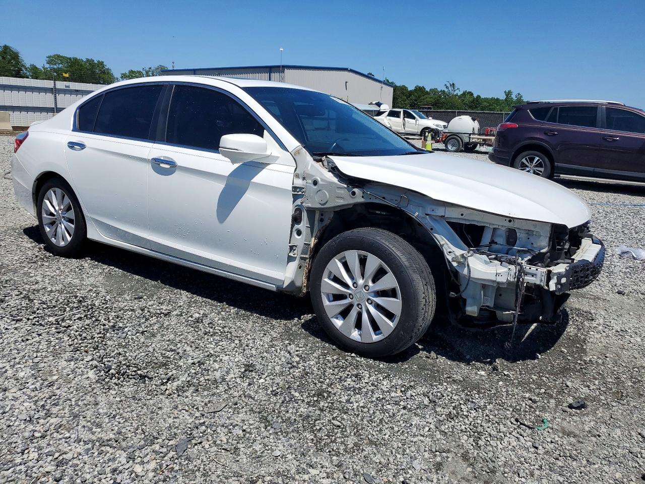 2015 Honda Accord Exl White vin: 1HGCR2F82FA133682