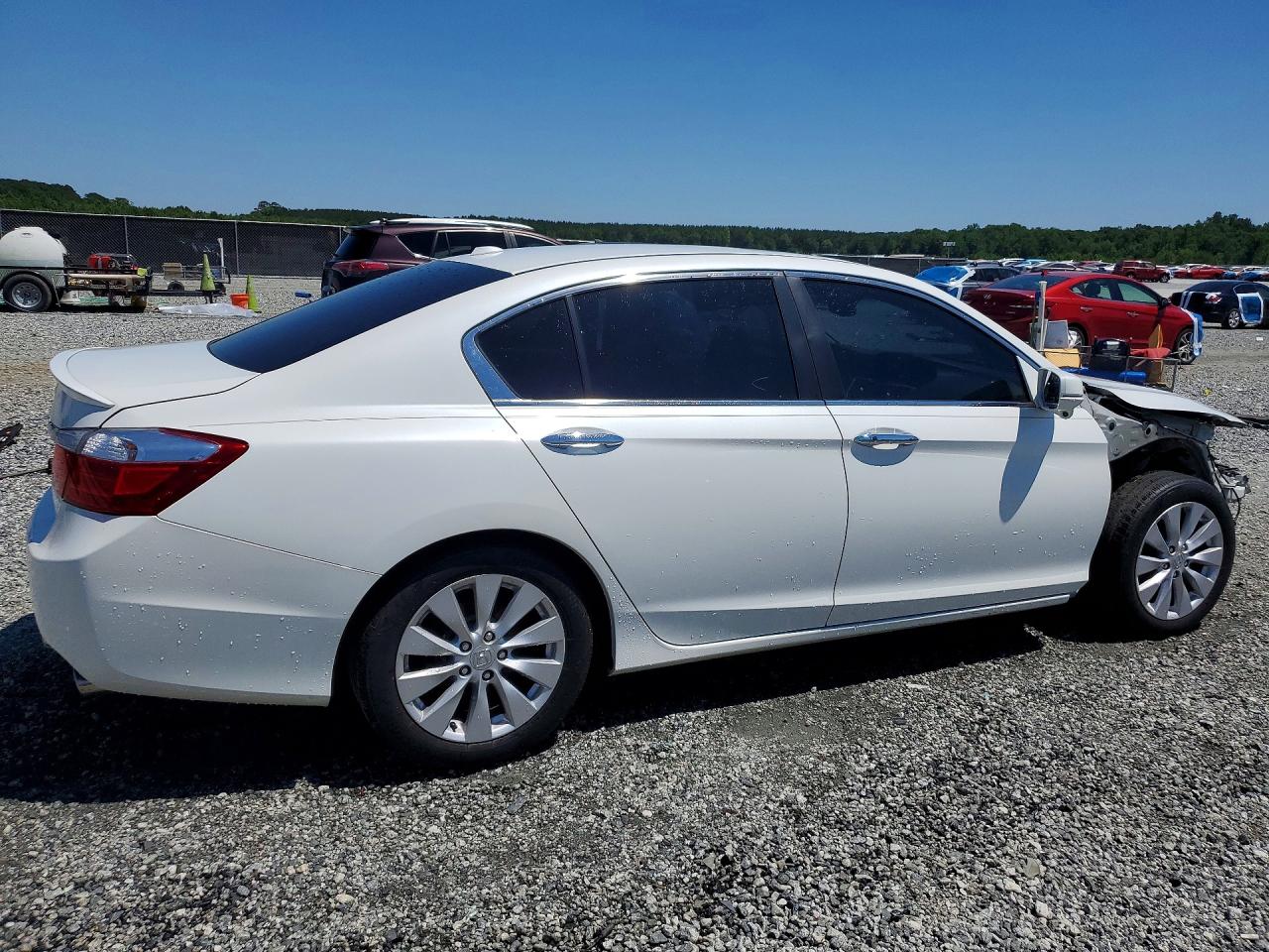 2015 Honda Accord Exl White vin: 1HGCR2F82FA133682