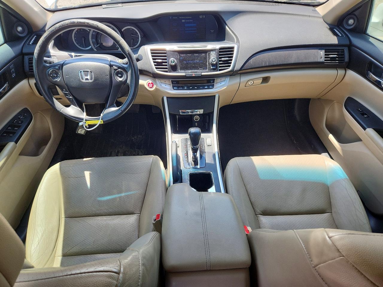 2015 Honda Accord Exl White vin: 1HGCR2F82FA146335