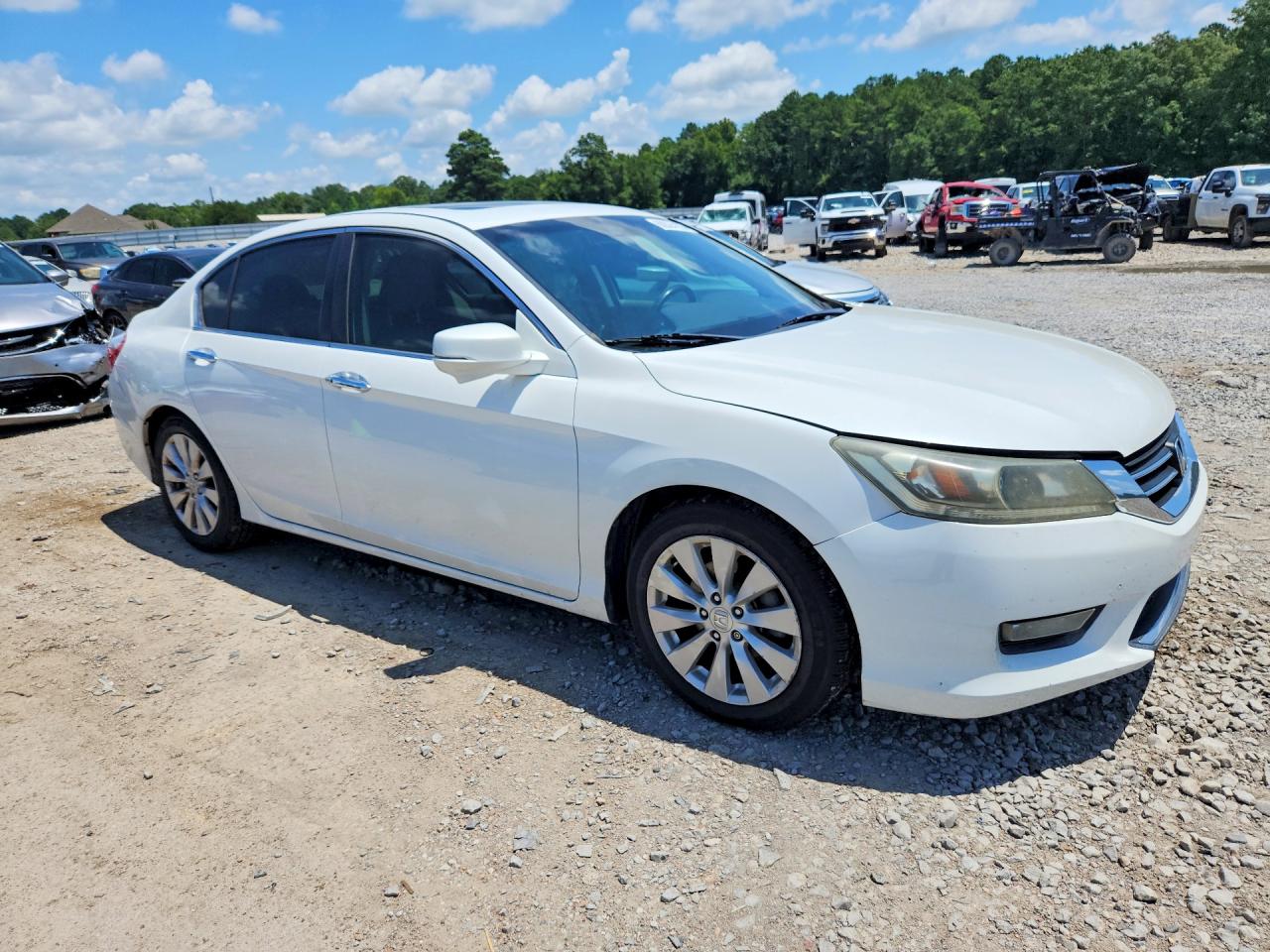 2015 Honda Accord Exl White vin: 1HGCR2F82FA146335